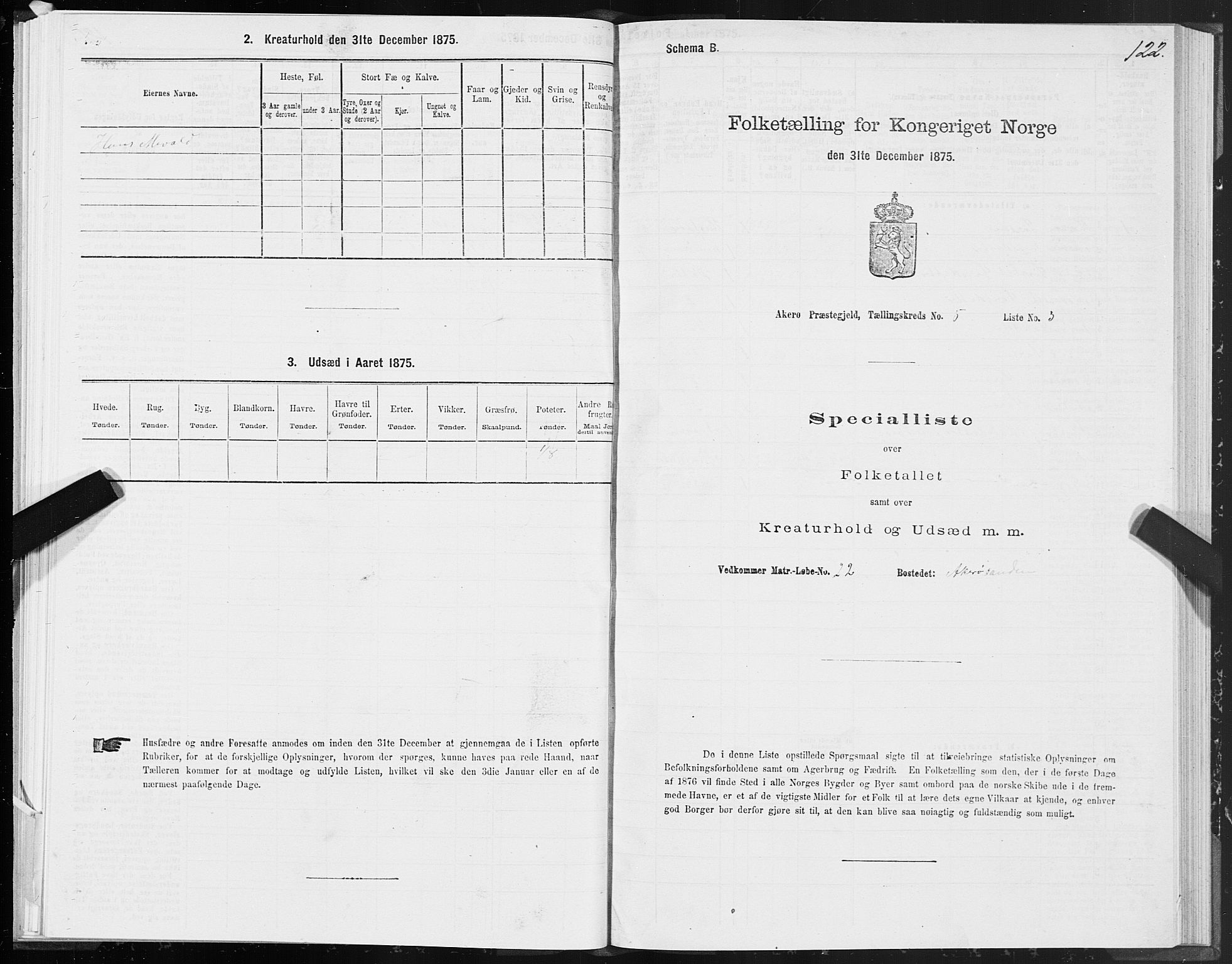 SAT, Folketelling 1875 for 1545P Aukra prestegjeld, 1875, s. 2122