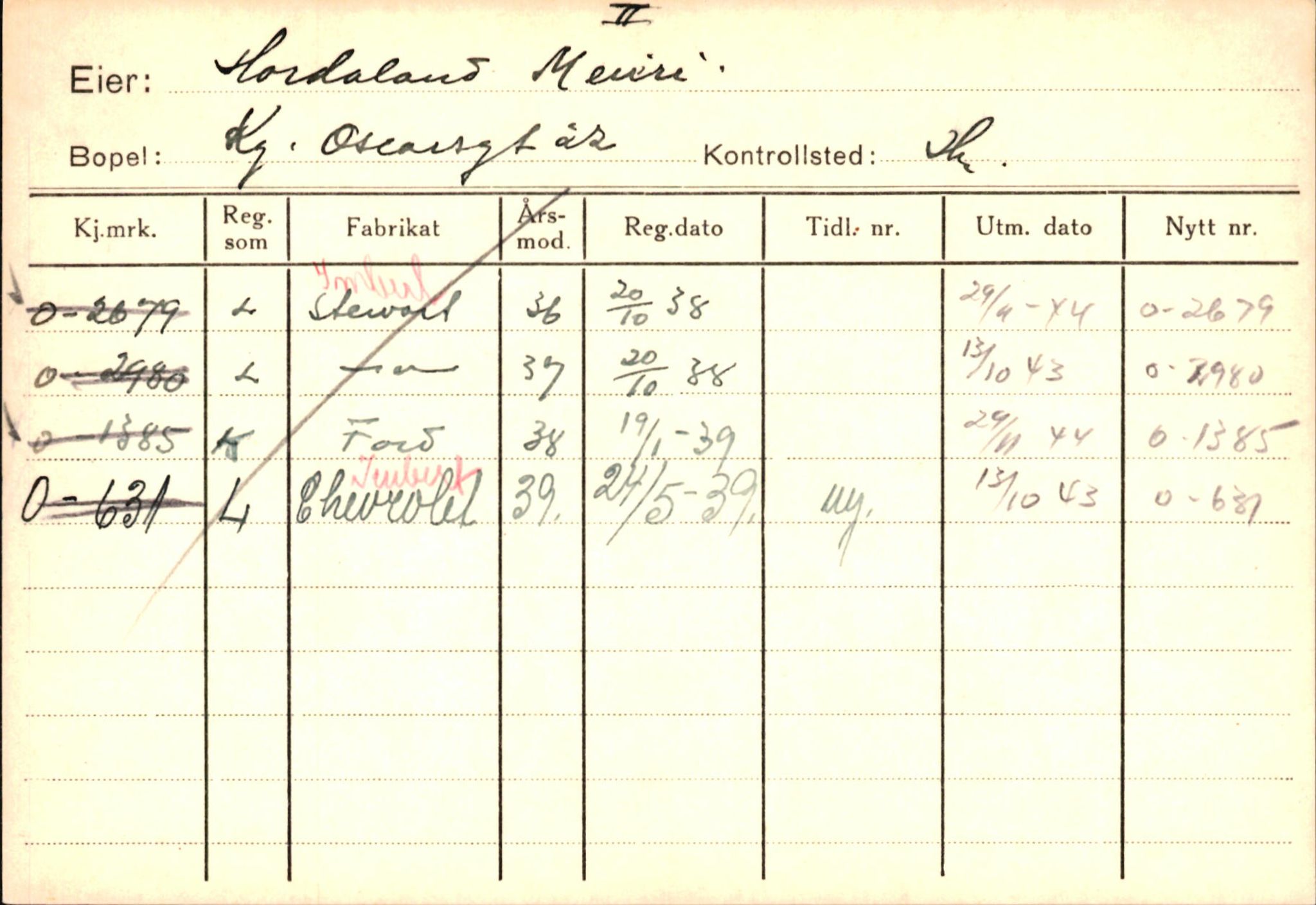 Statens vegvesen, Hordaland vegkontor, AV/SAB-A-5201/2/Hb/L0015: O-eierkort H-I, 1920-1971, s. 9