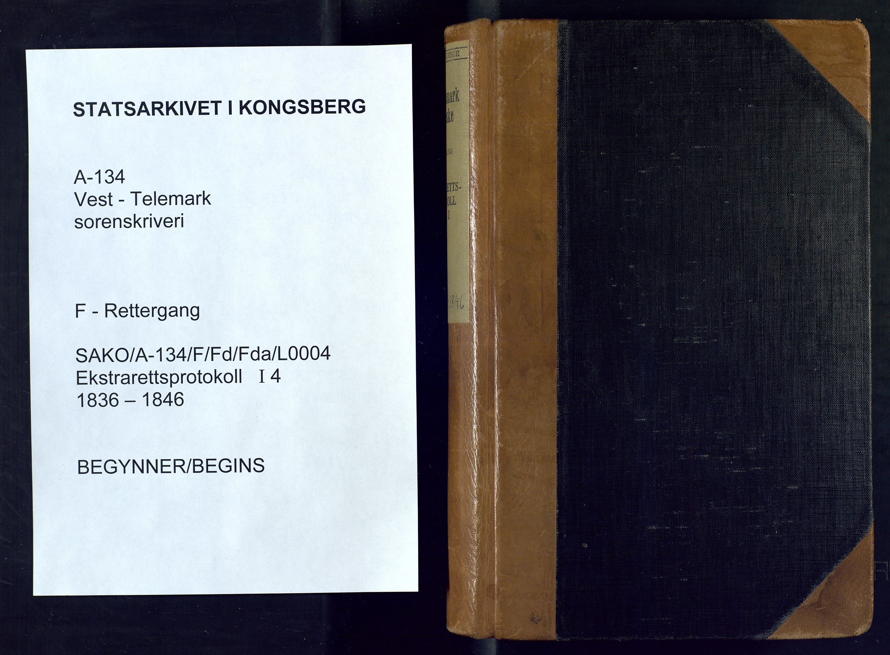 Vest-Telemark sorenskriveri, SAKO/A-134/F/Fd/Fda/L0004: Ekstrarettsprotokoll, 1836-1846