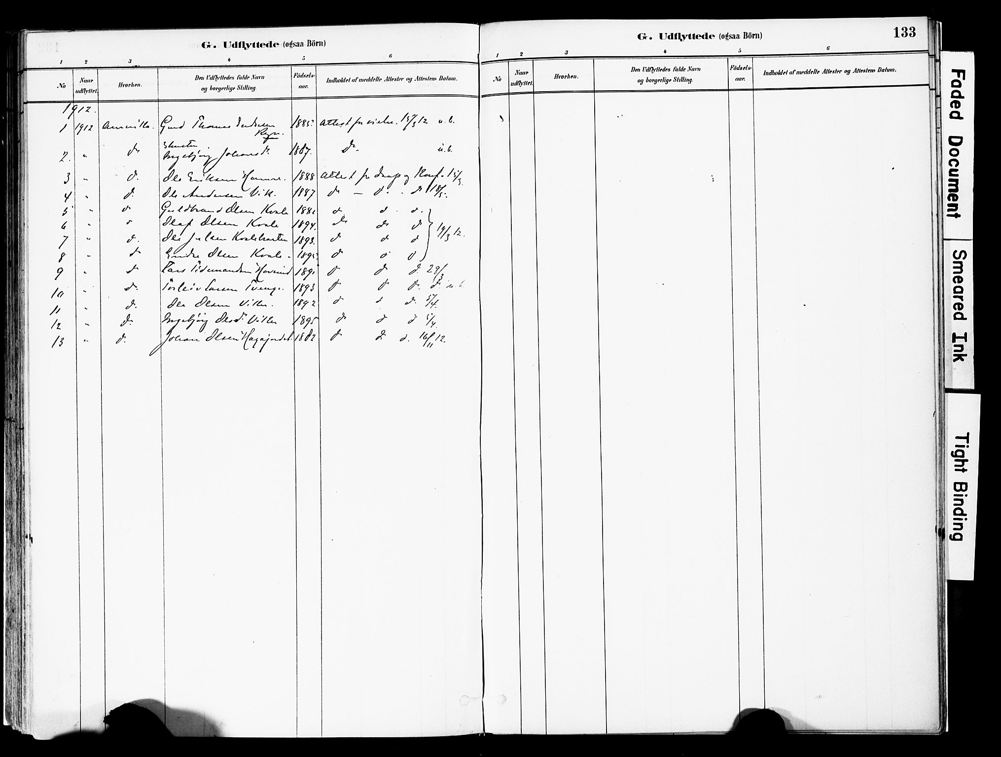 Vestre Slidre prestekontor, AV/SAH-PREST-136/H/Ha/Haa/L0004: Ministerialbok nr. 4, 1881-1911, s. 133