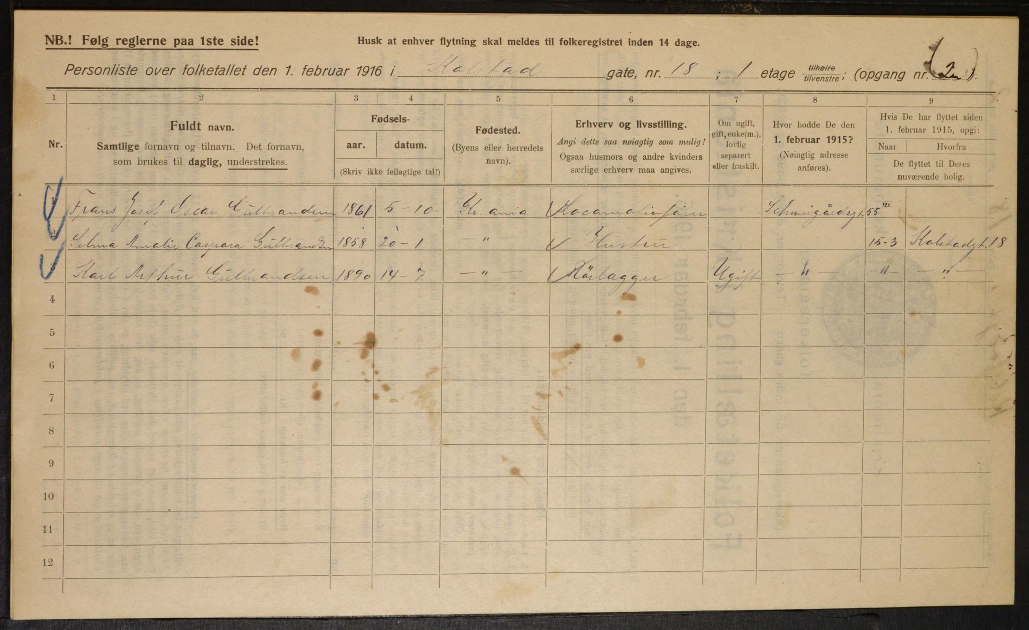 OBA, Kommunal folketelling 1.2.1916 for Kristiania, 1916, s. 53551