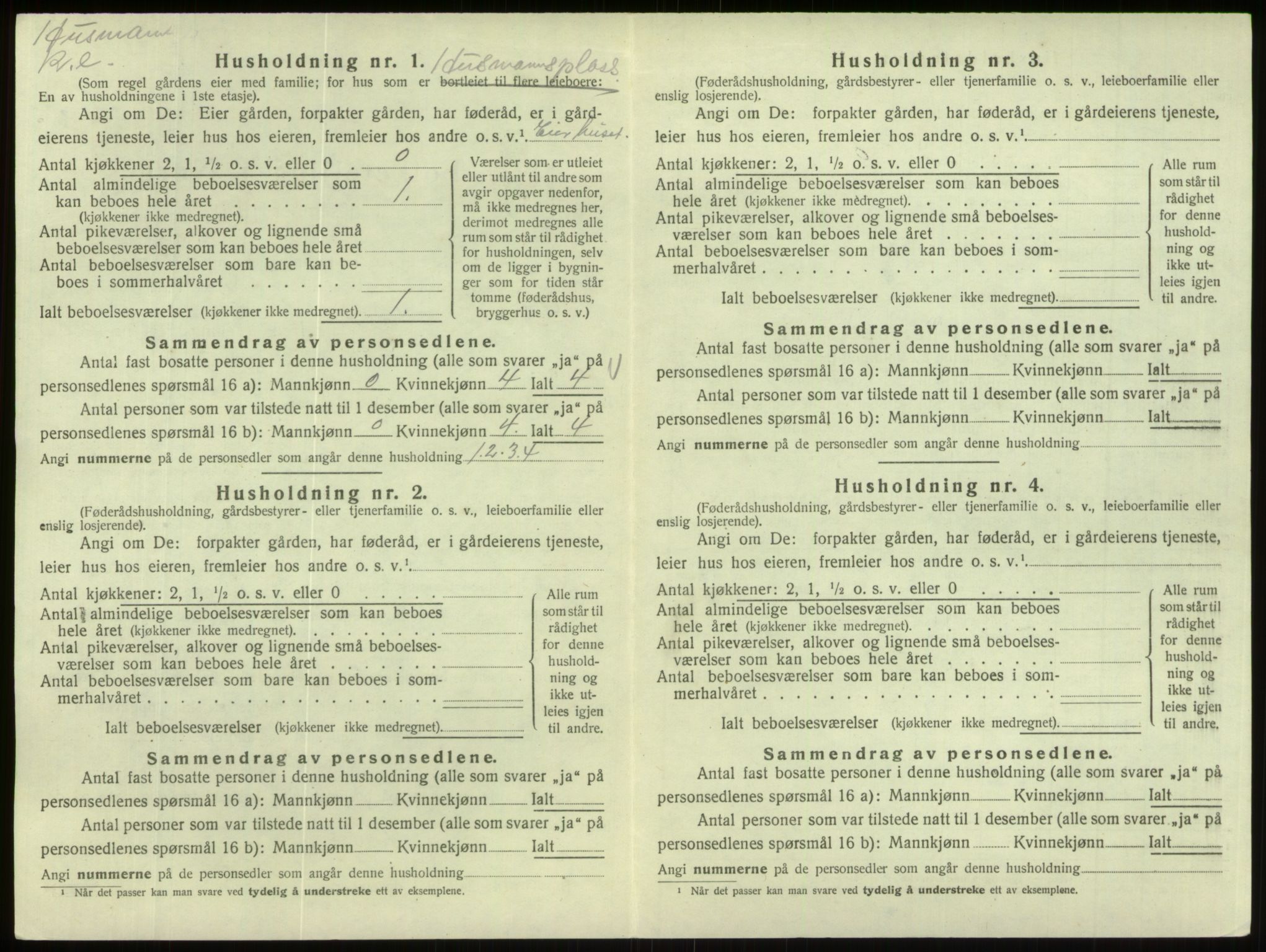 SAB, Folketelling 1920 for 1443 Eid herred, 1920, s. 312