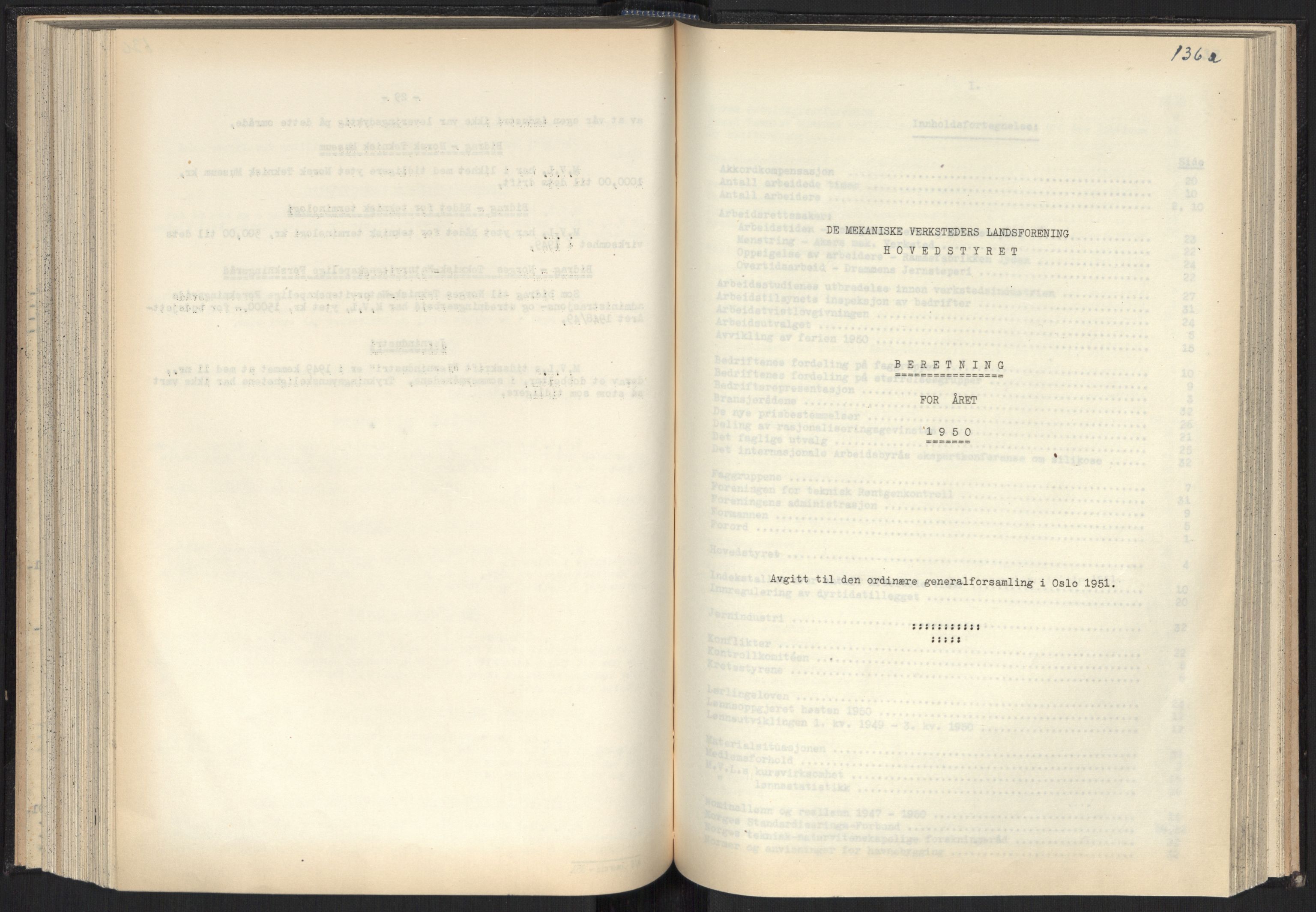 Teknologibedriftenes Landsforening TBL, RA/PA-1700/A/Ad/L0007: Årsberetning med register, 1940-1951, s. 136a