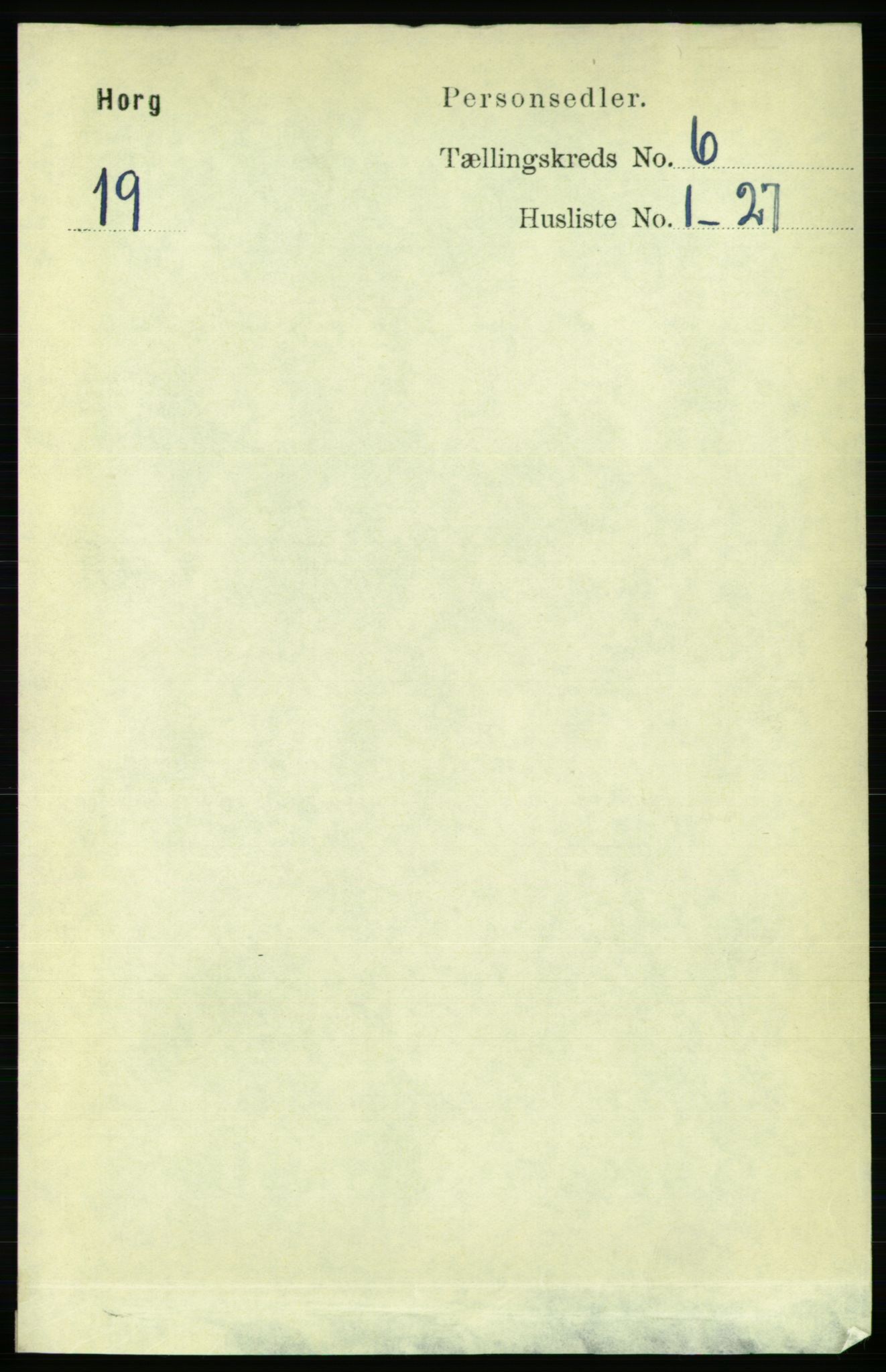 RA, Folketelling 1891 for 1650 Horg herred, 1891, s. 2405