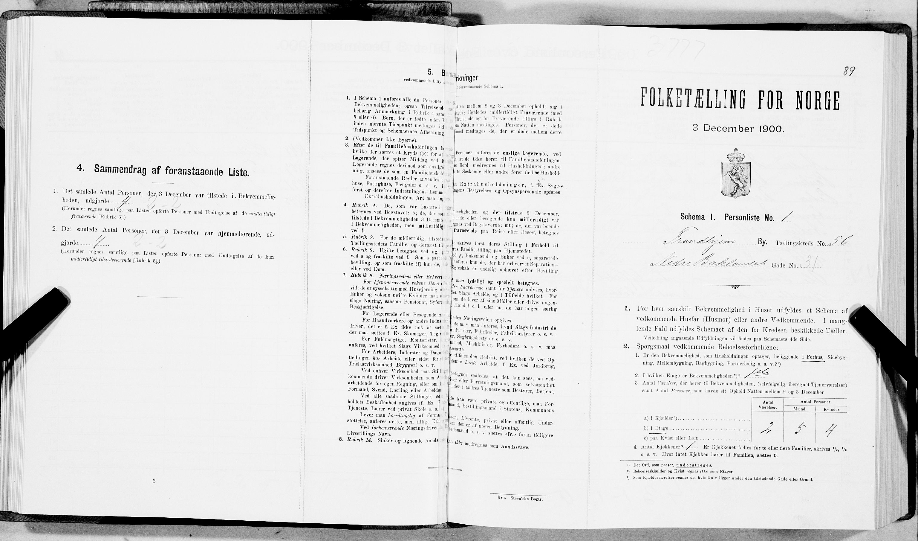 SAT, Folketelling 1900 for 1601 Trondheim kjøpstad, 1900, s. 9547
