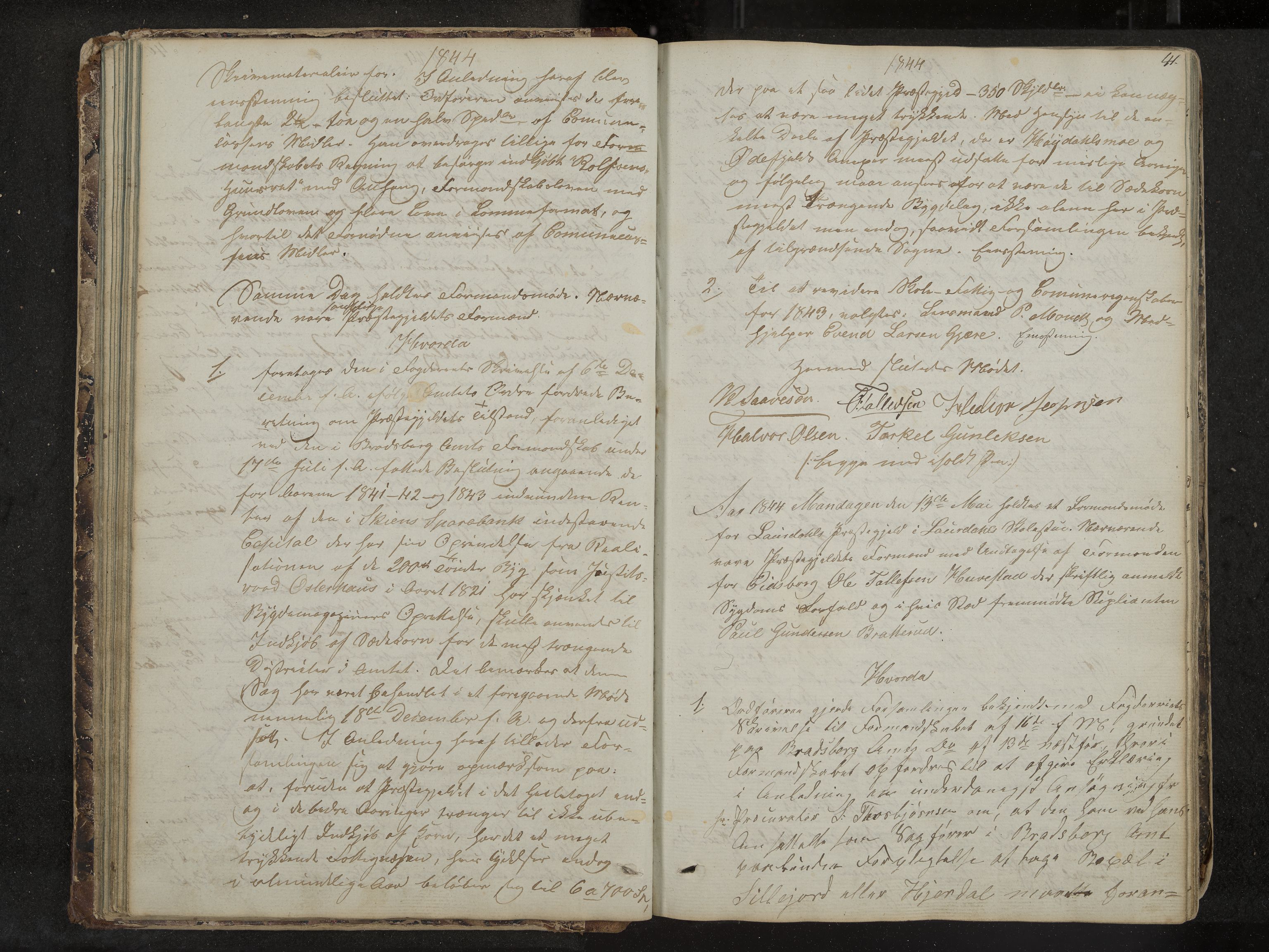 Lårdal formannskap og sentraladministrasjon, IKAK/0833021/A/L0001: Møtebok, 1838-1865, s. 41