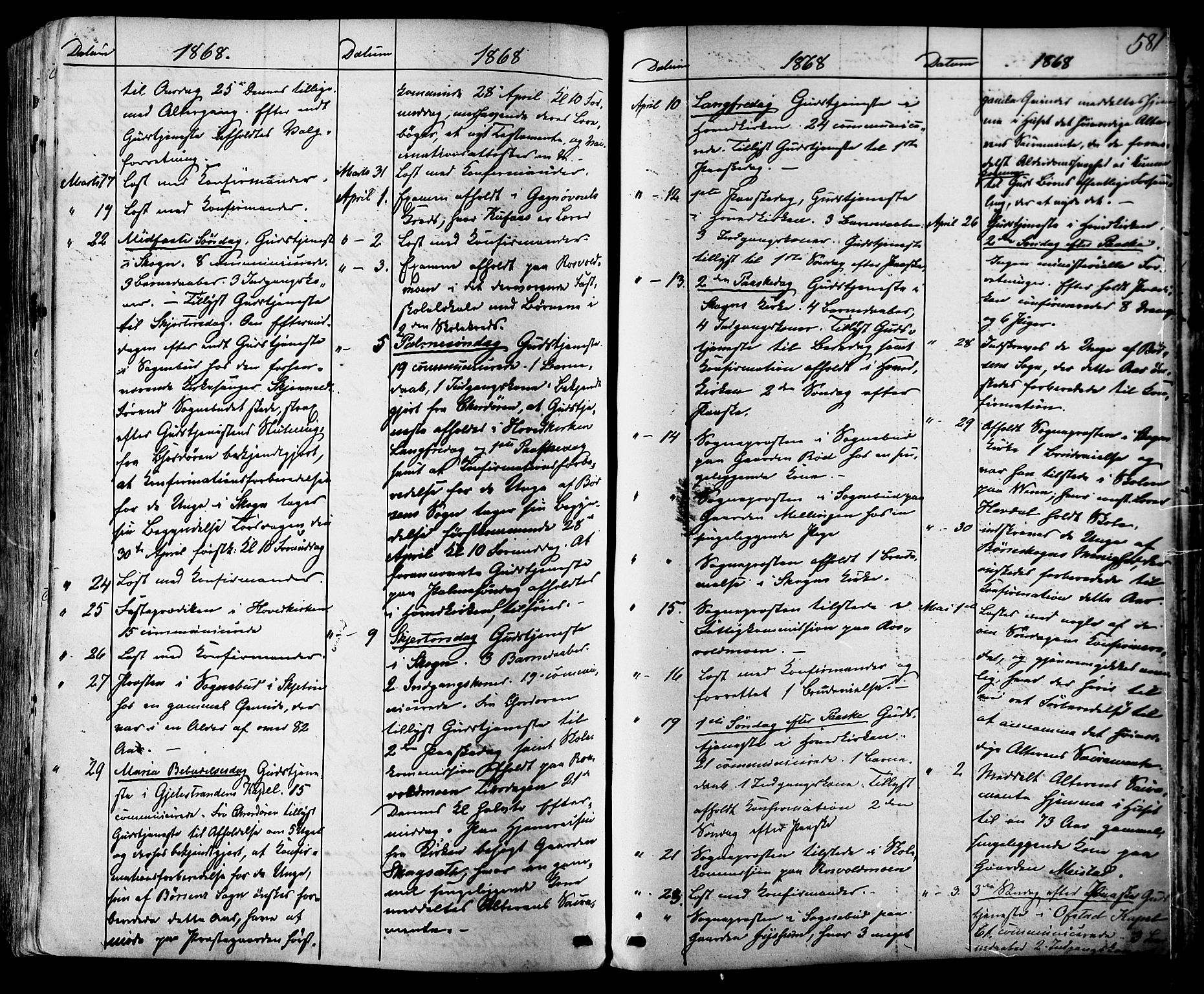 Ministerialprotokoller, klokkerbøker og fødselsregistre - Sør-Trøndelag, SAT/A-1456/665/L0772: Ministerialbok nr. 665A07, 1856-1878, s. 581