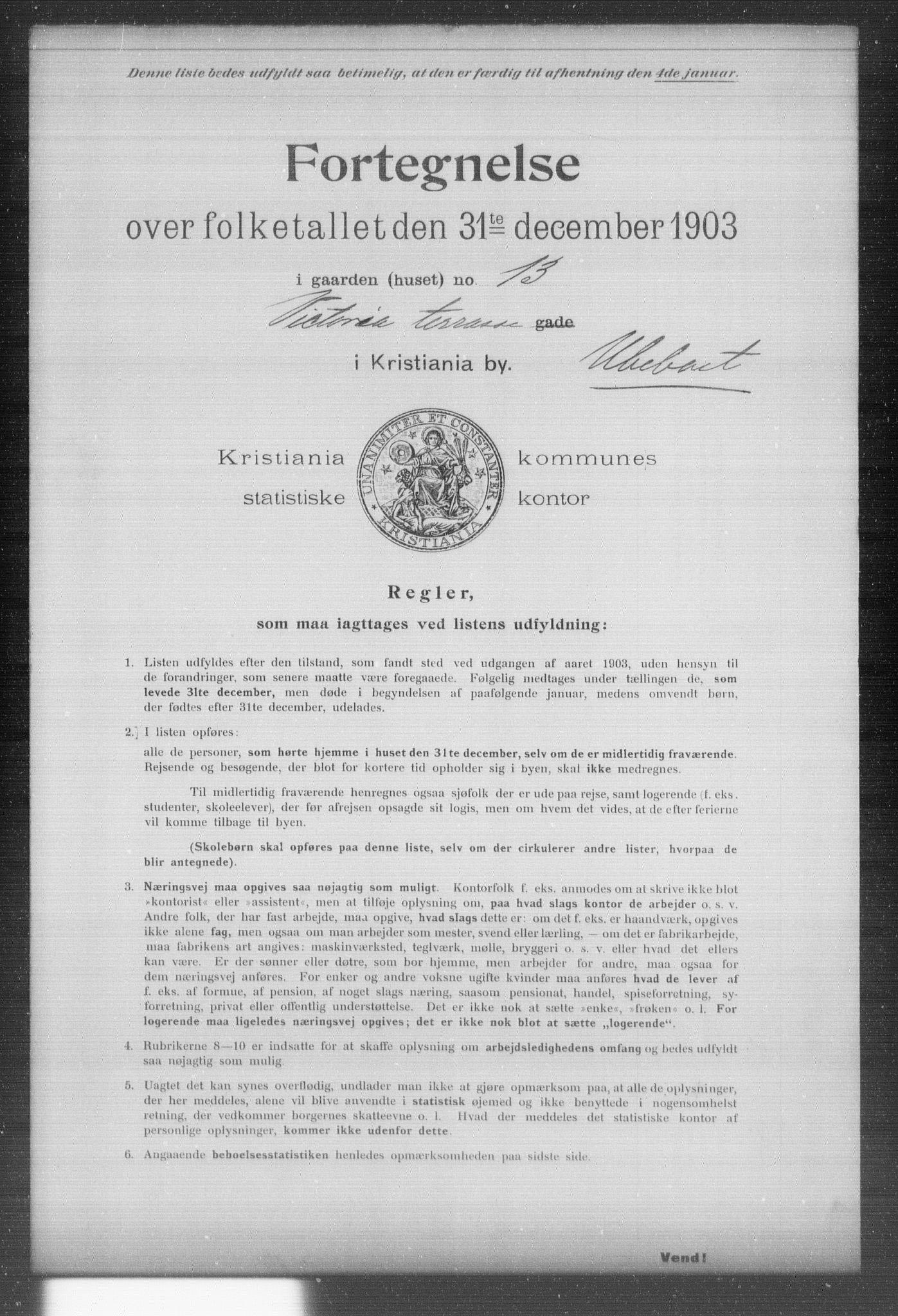 OBA, Kommunal folketelling 31.12.1903 for Kristiania kjøpstad, 1903, s. 23765