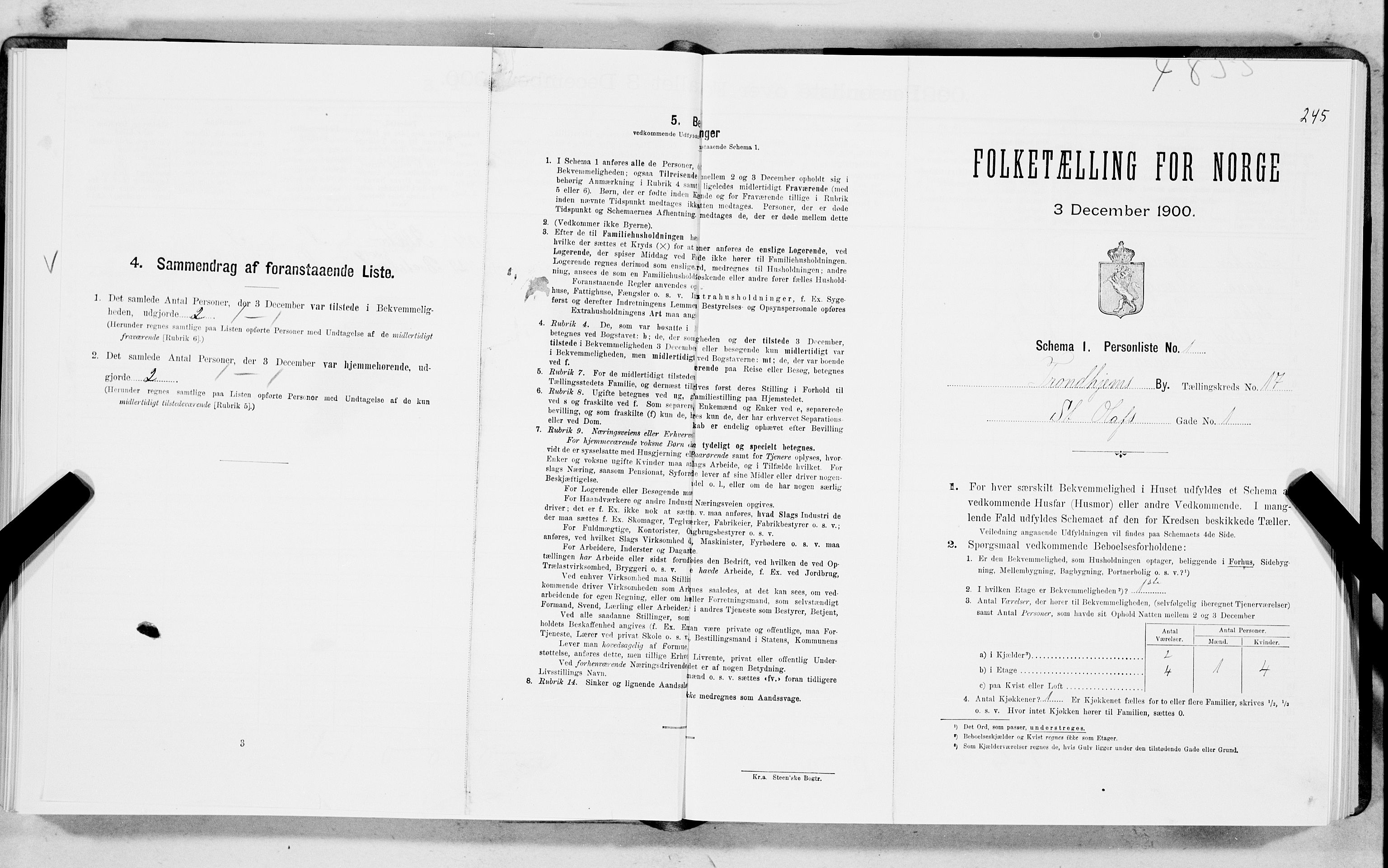 SAT, Folketelling 1900 for 1601 Trondheim kjøpstad, 1900, s. 2784