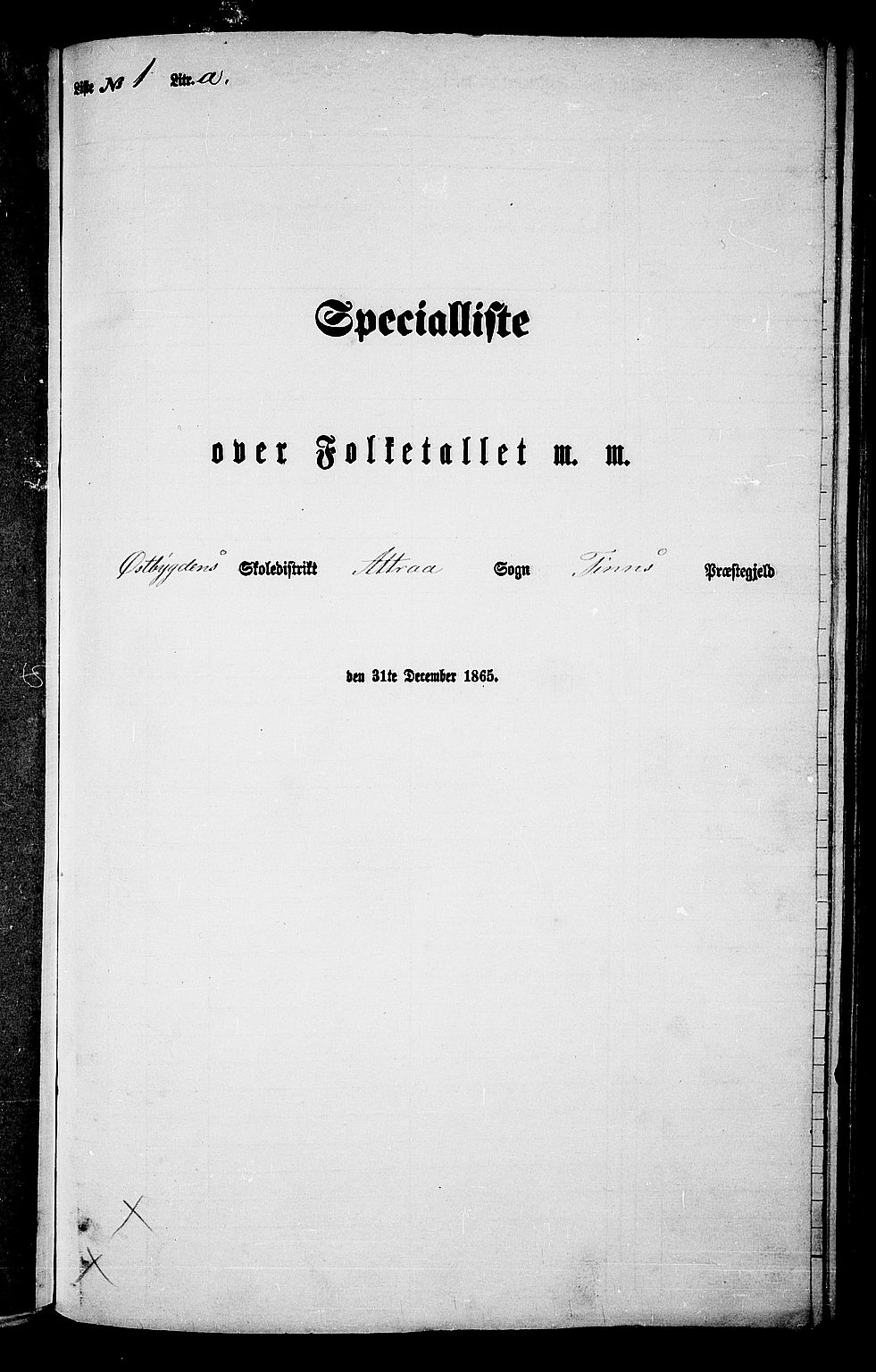 RA, Folketelling 1865 for 0826P Tinn prestegjeld, 1865, s. 8