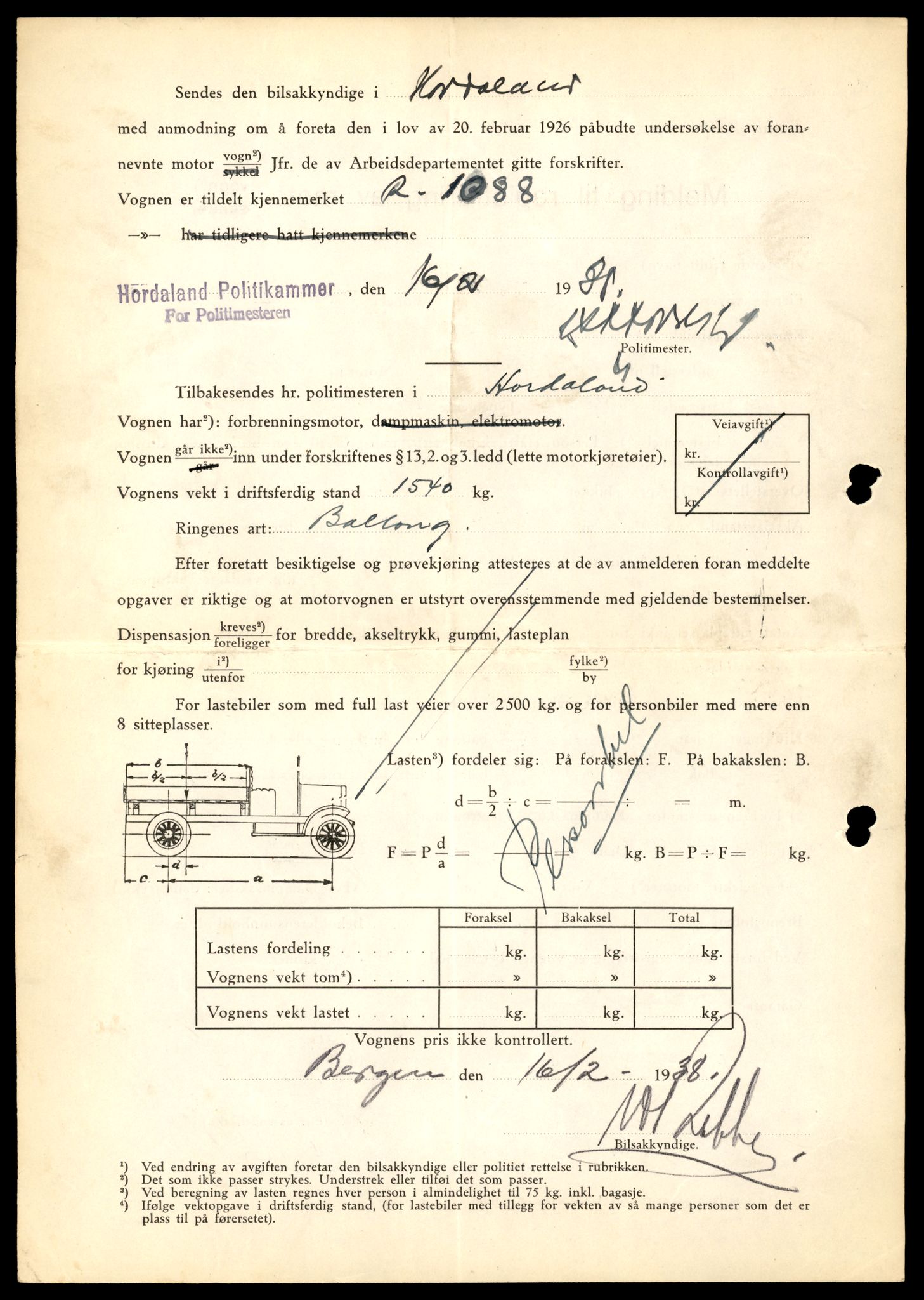 Møre og Romsdal vegkontor - Ålesund trafikkstasjon, AV/SAT-A-4099/F/Fe/L0022: Registreringskort for kjøretøy T 10584 - T 10694, 1927-1998, s. 2982