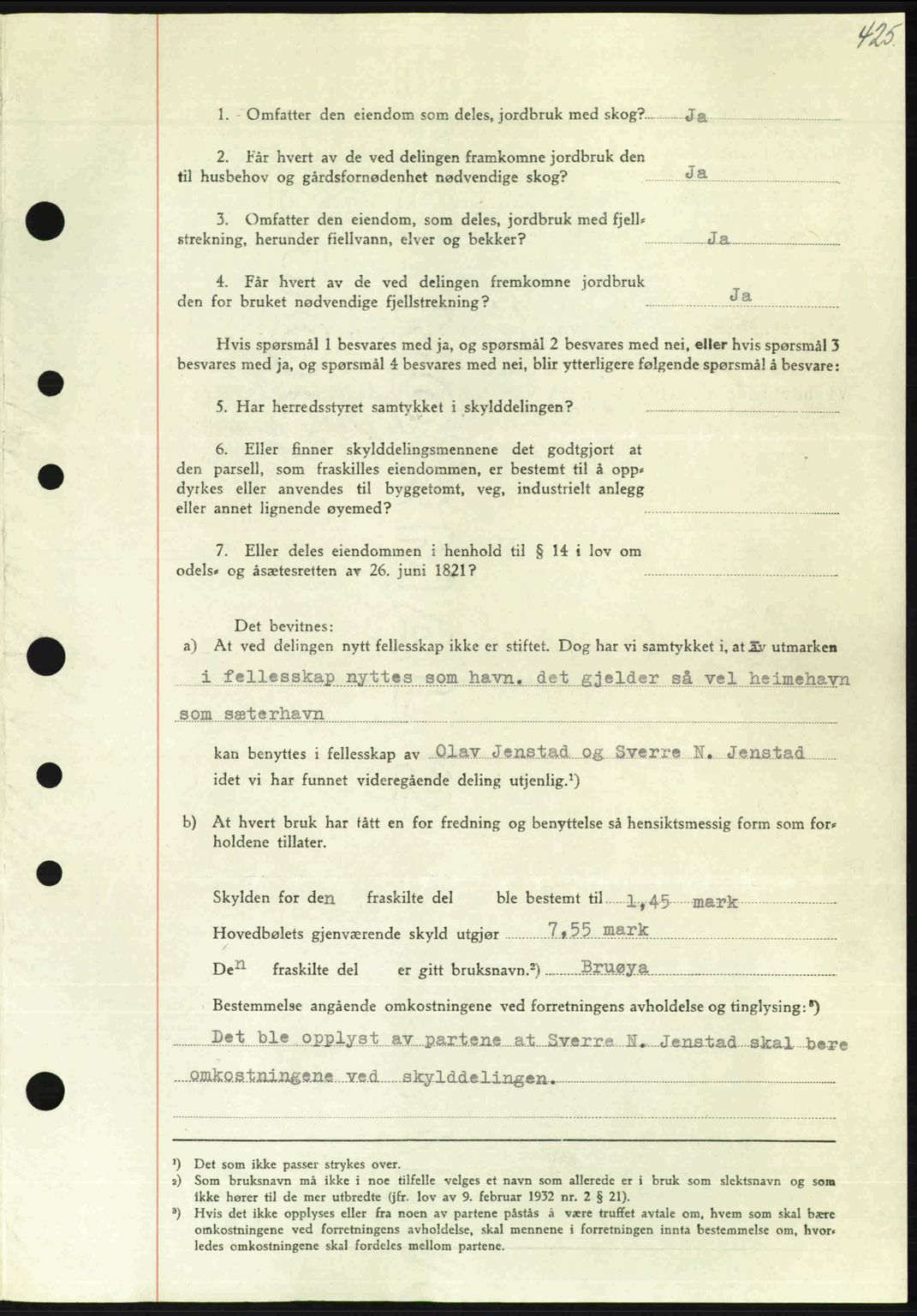 Nordmøre sorenskriveri, AV/SAT-A-4132/1/2/2Ca: Pantebok nr. A103, 1946-1947, Dagboknr: 2500/1946