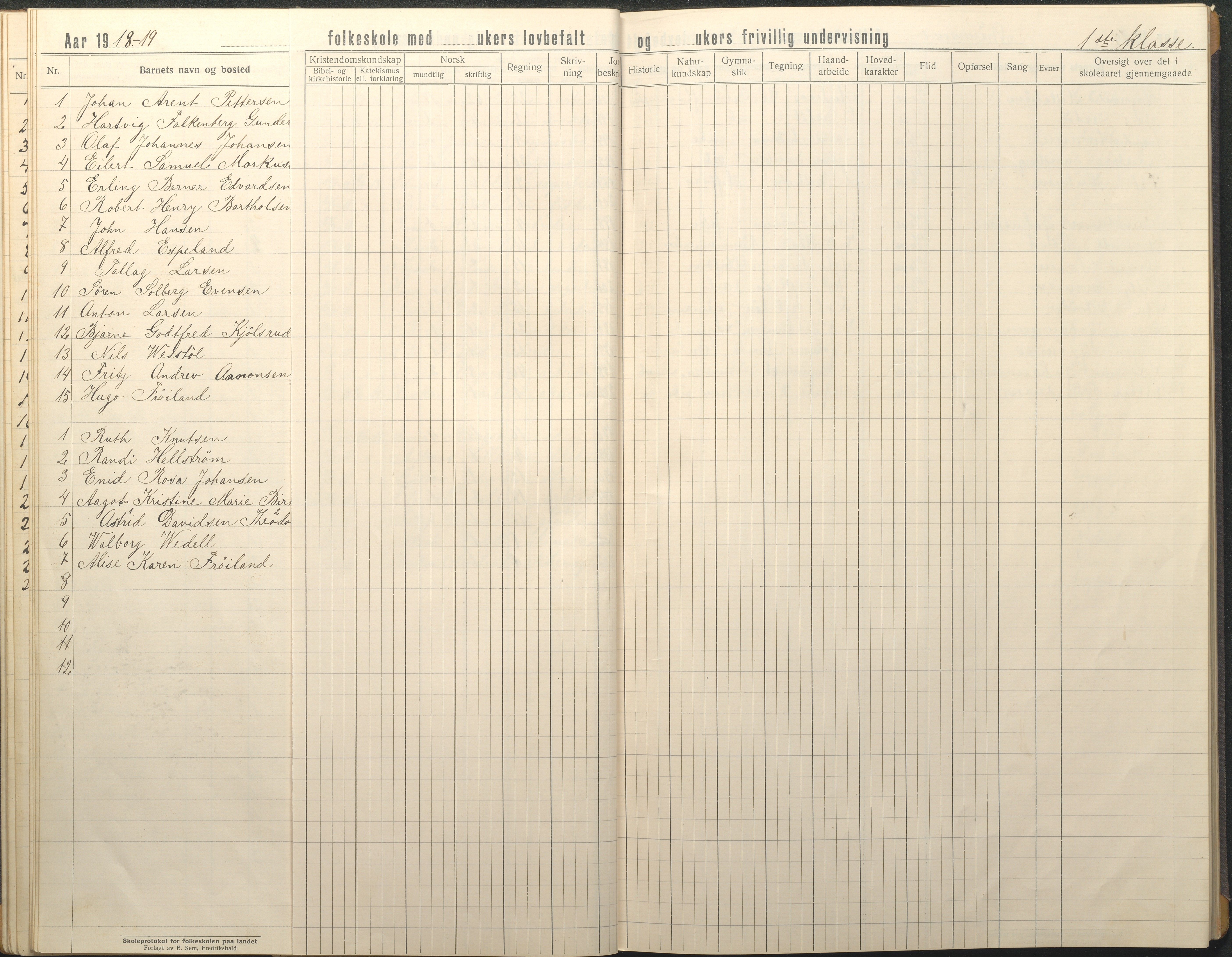 Øyestad kommune frem til 1979, AAKS/KA0920-PK/06/06G/L0012: Skoleprotokoll, 1919-1926