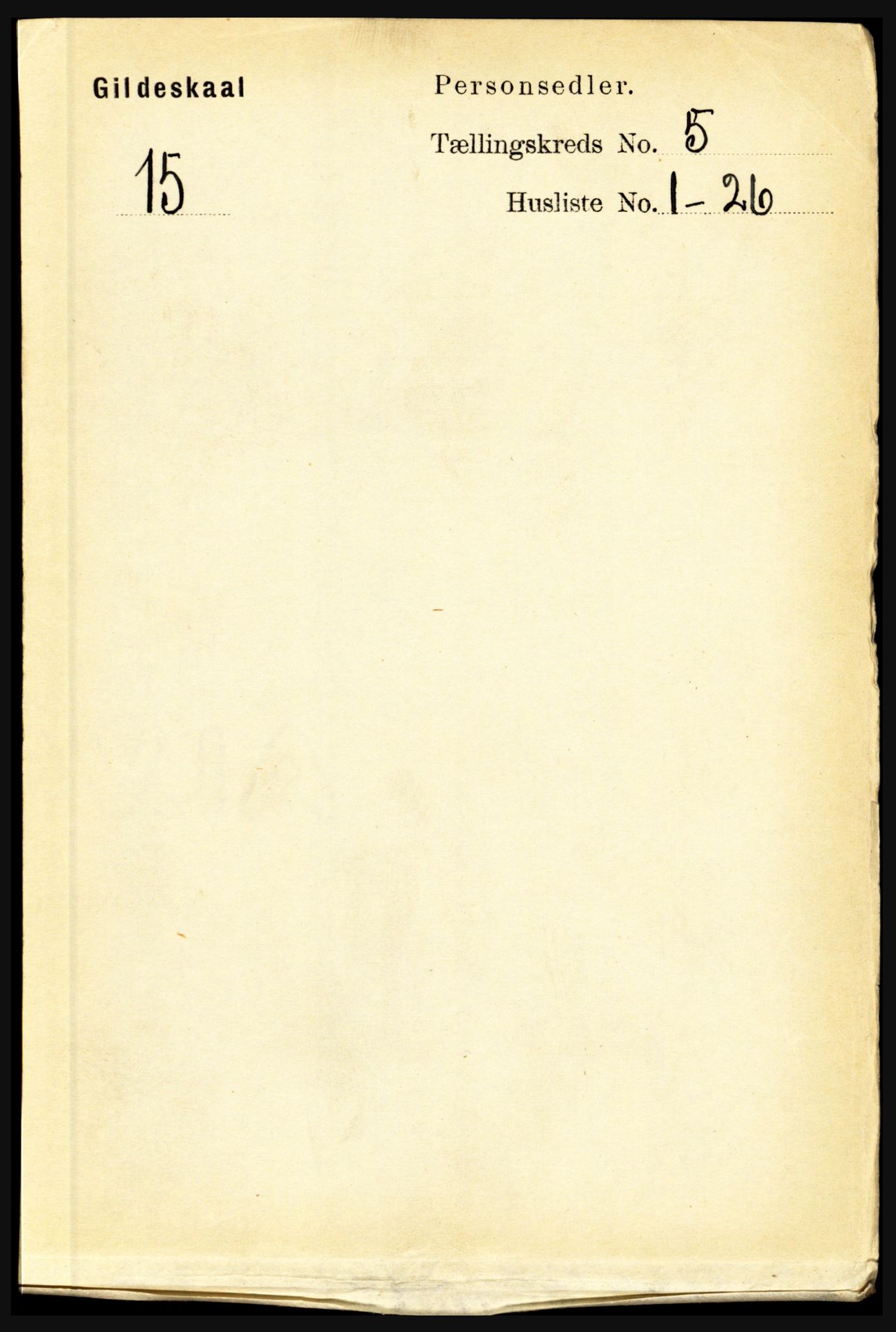 RA, Folketelling 1891 for 1838 Gildeskål herred, 1891, s. 1571