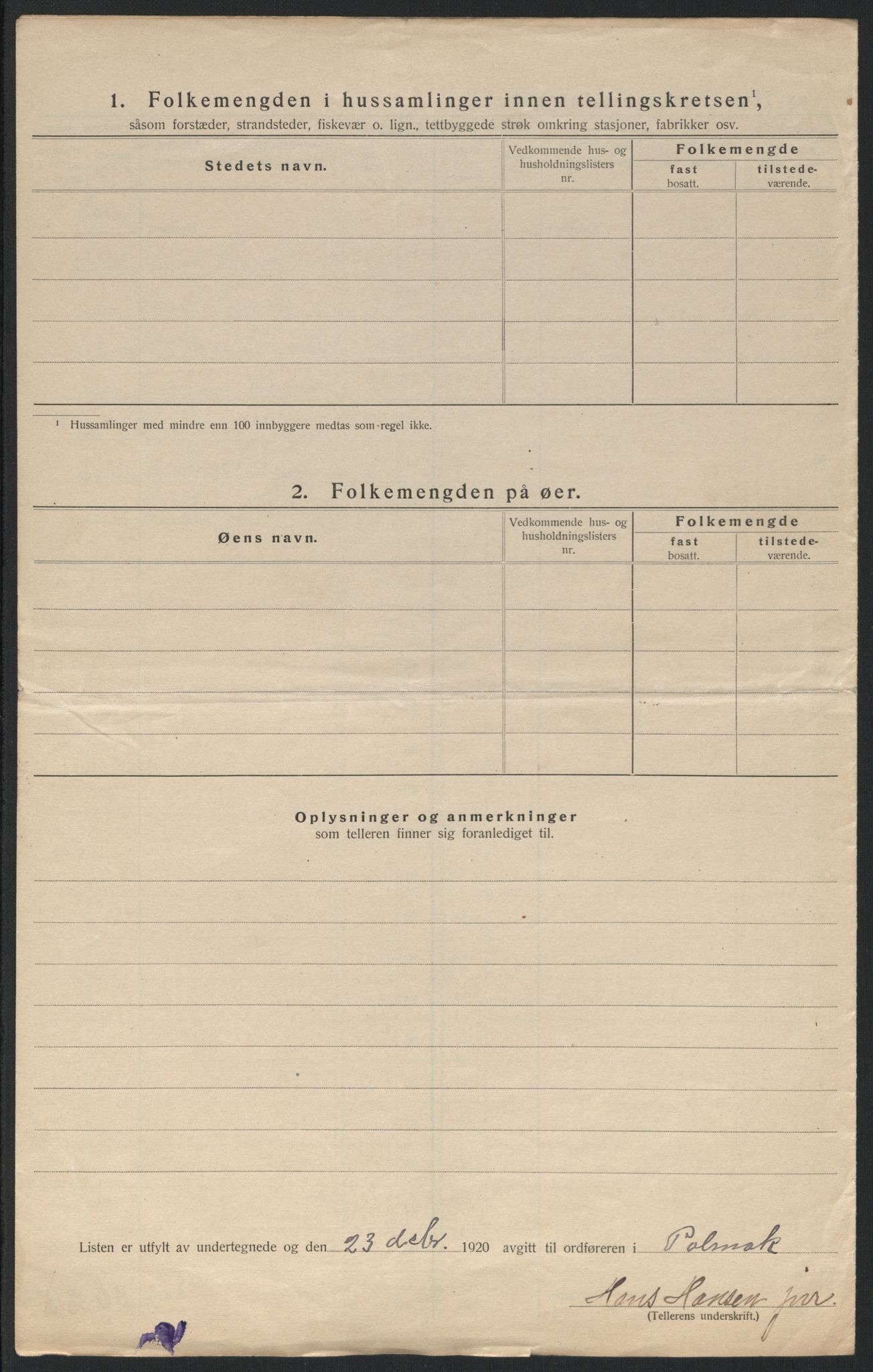 SATØ, Folketelling 1920 for 2026 Polmak herred, 1920, s. 16