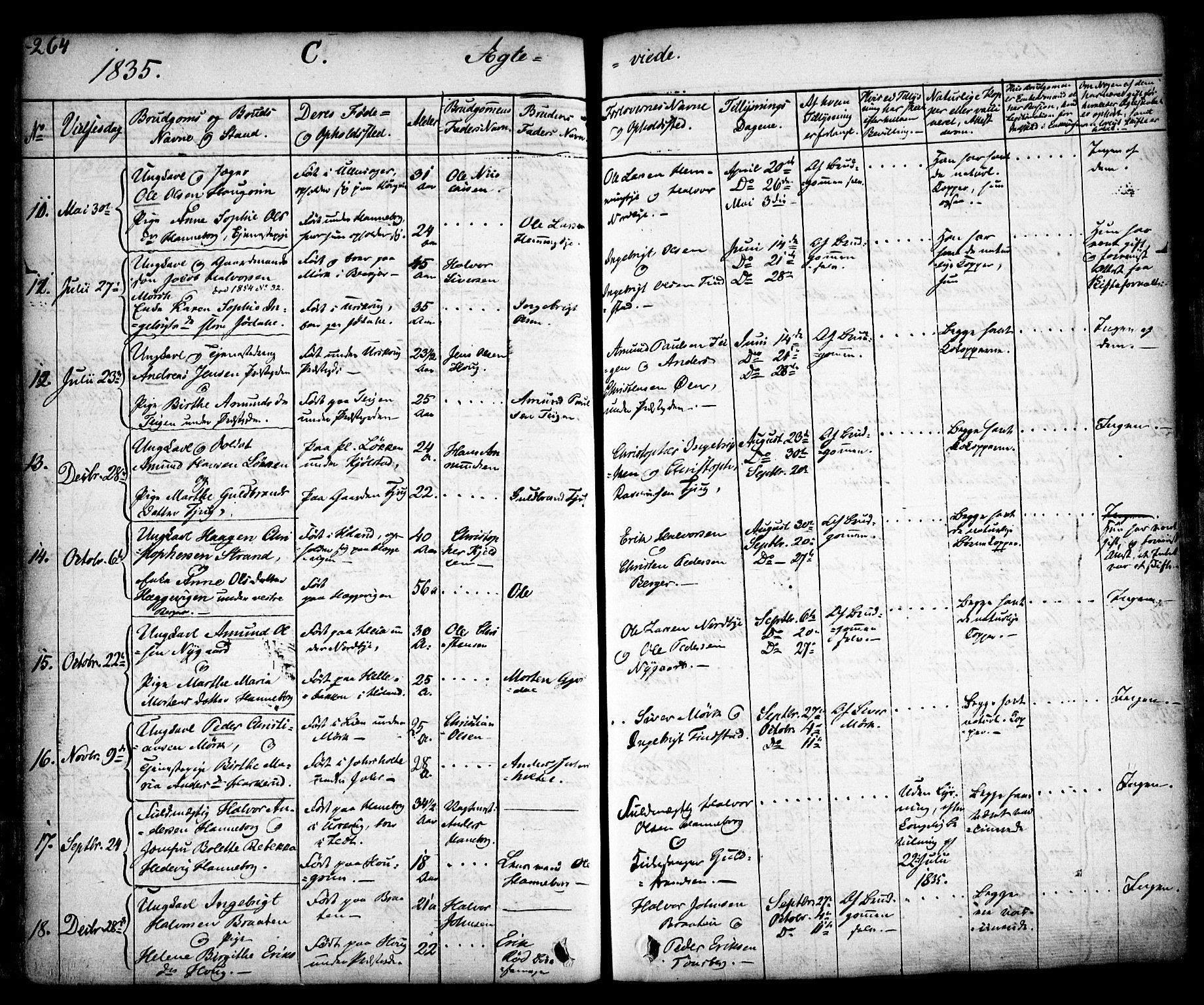 Aurskog prestekontor Kirkebøker, AV/SAO-A-10304a/F/Fa/L0006: Ministerialbok nr. I 6, 1829-1853, s. 264