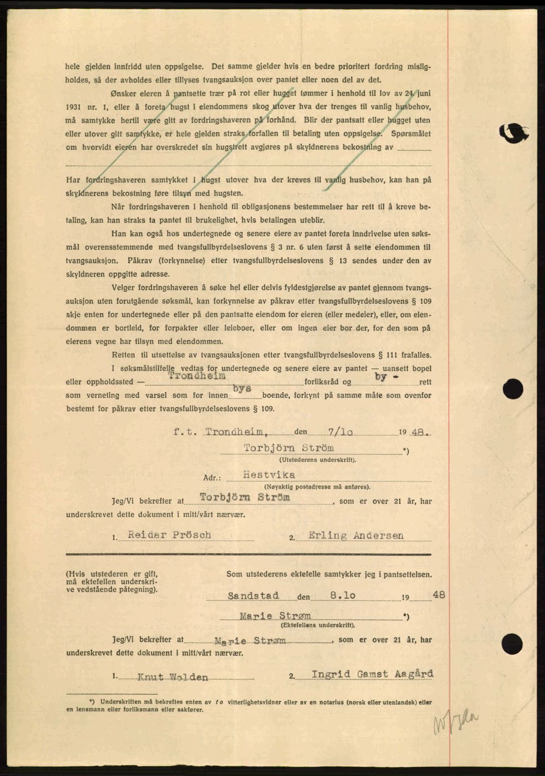 Hitra sorenskriveri, AV/SAT-A-0018/2/2C/2Ca: Pantebok nr. B1, 1939-1949, Dagboknr: 1249/1948