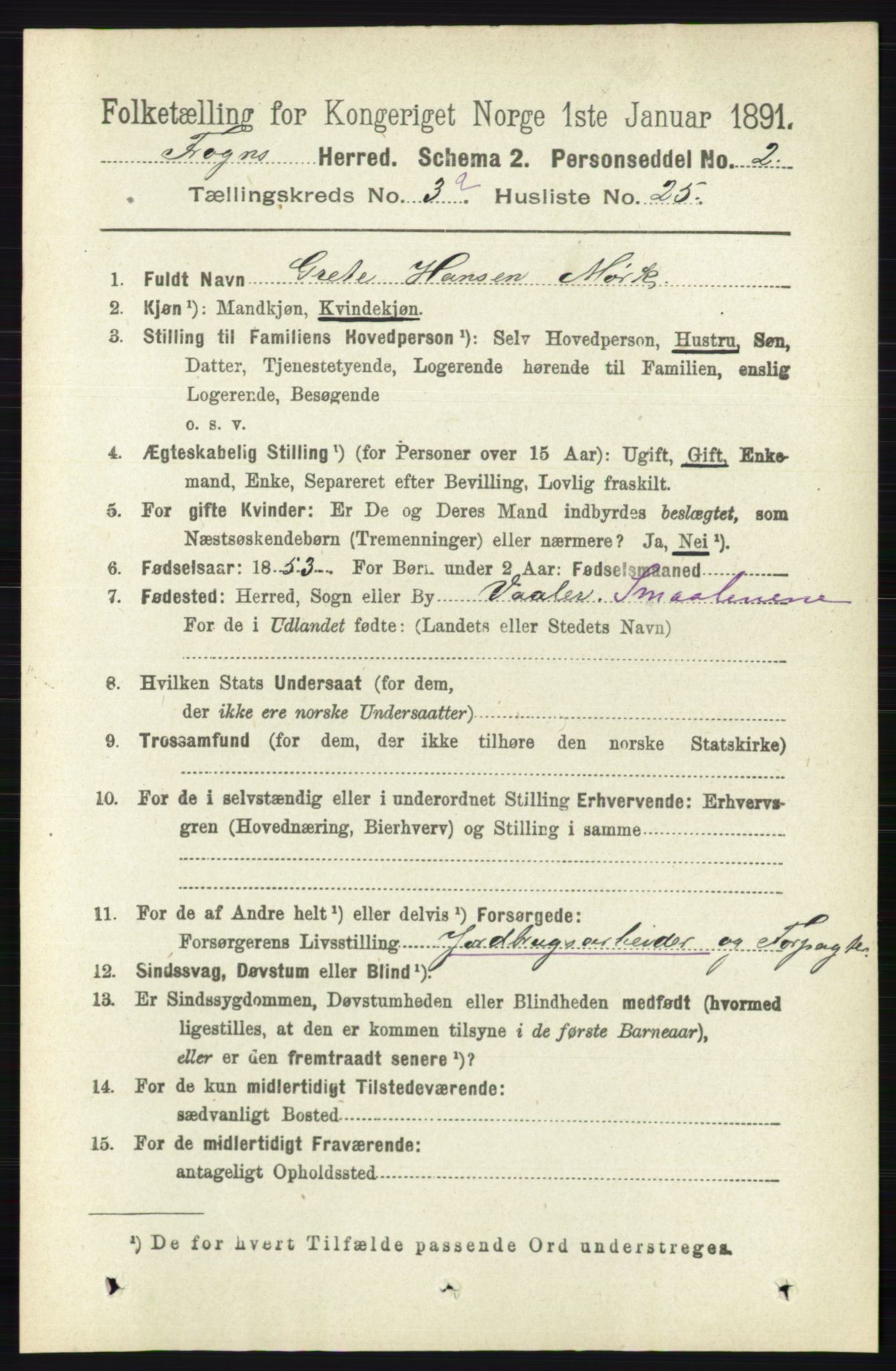 RA, Folketelling 1891 for 0215 Frogn herred, 1891, s. 2059