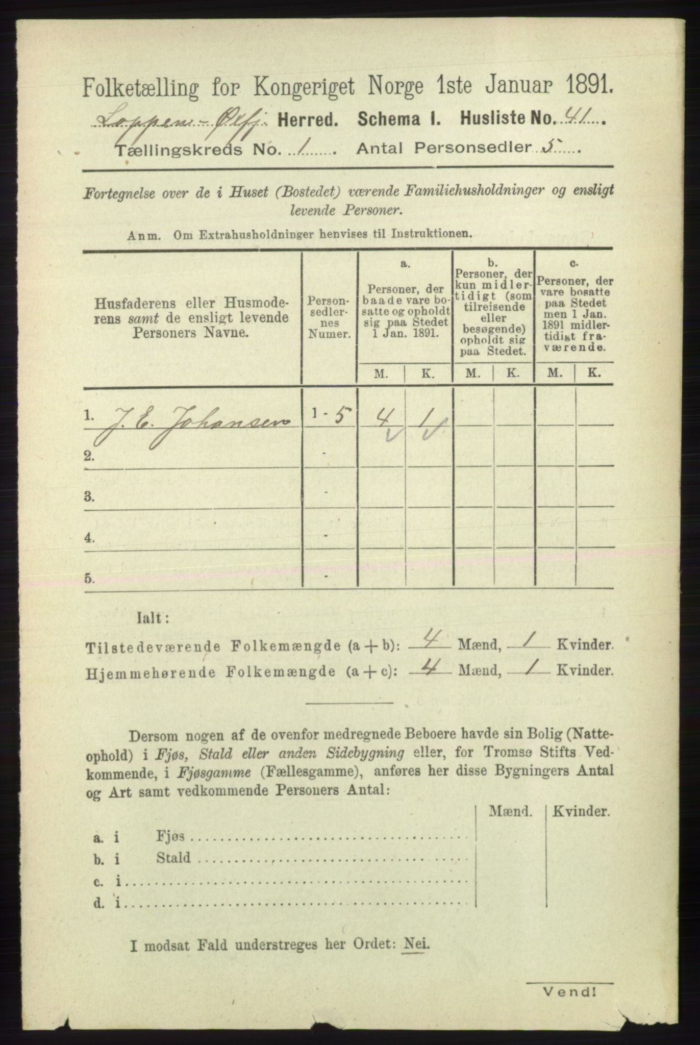 RA, Folketelling 1891 for 2014 Loppa herred, 1891, s. 59