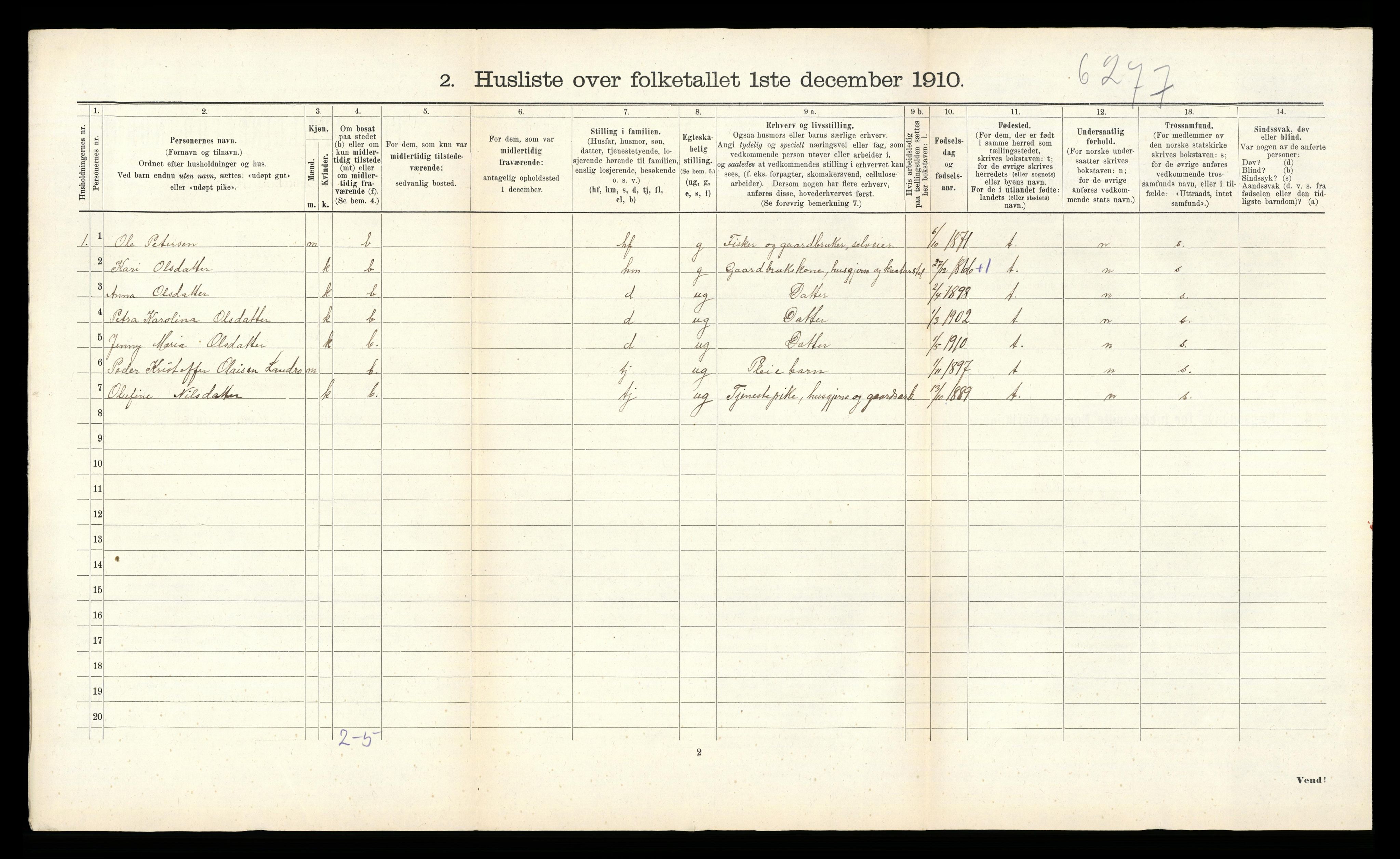 RA, Folketelling 1910 for 1246 Fjell herred, 1910, s. 588