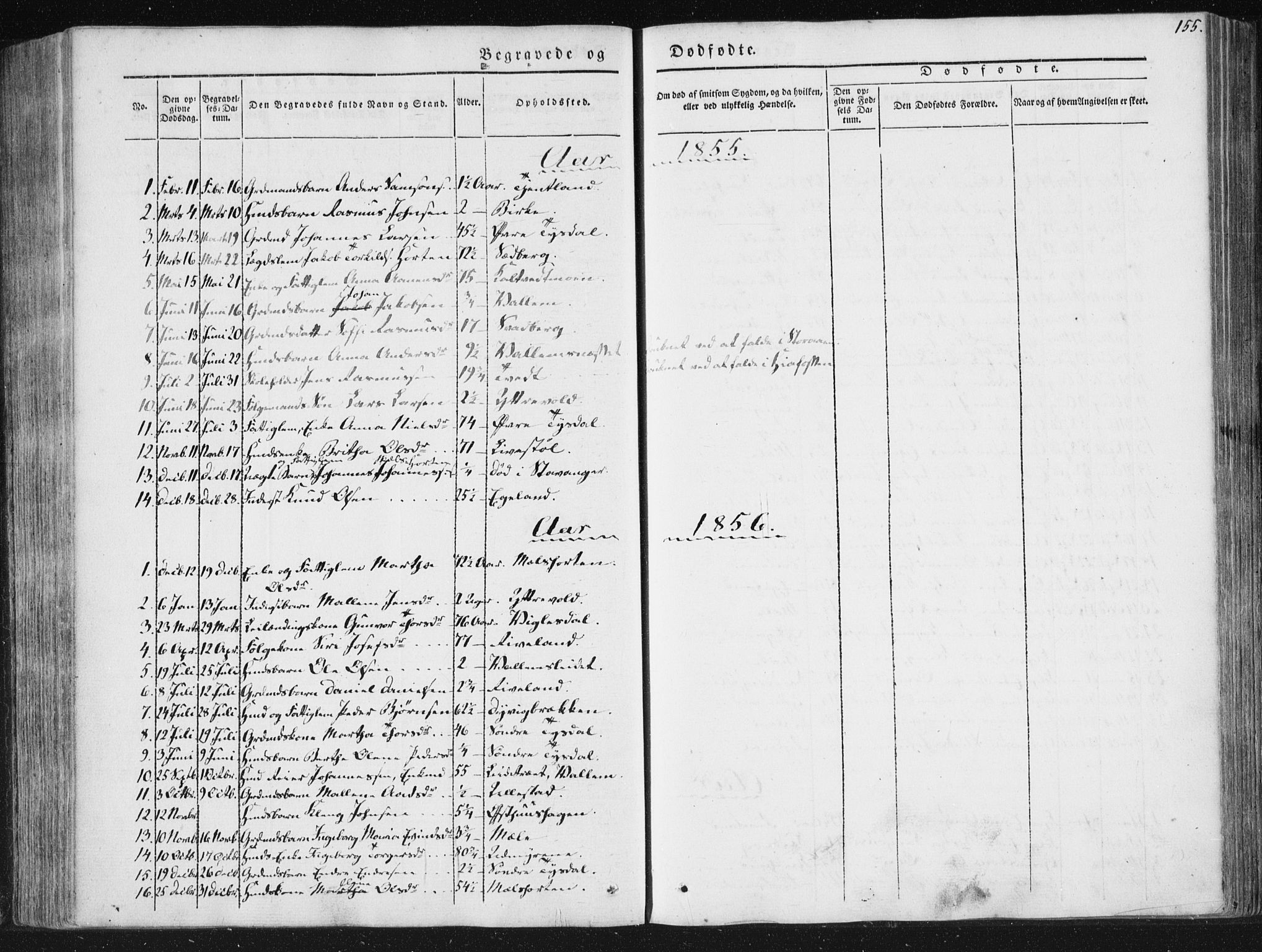 Hjelmeland sokneprestkontor, AV/SAST-A-101843/01/IV/L0008: Ministerialbok nr. A 8, 1842-1861, s. 155