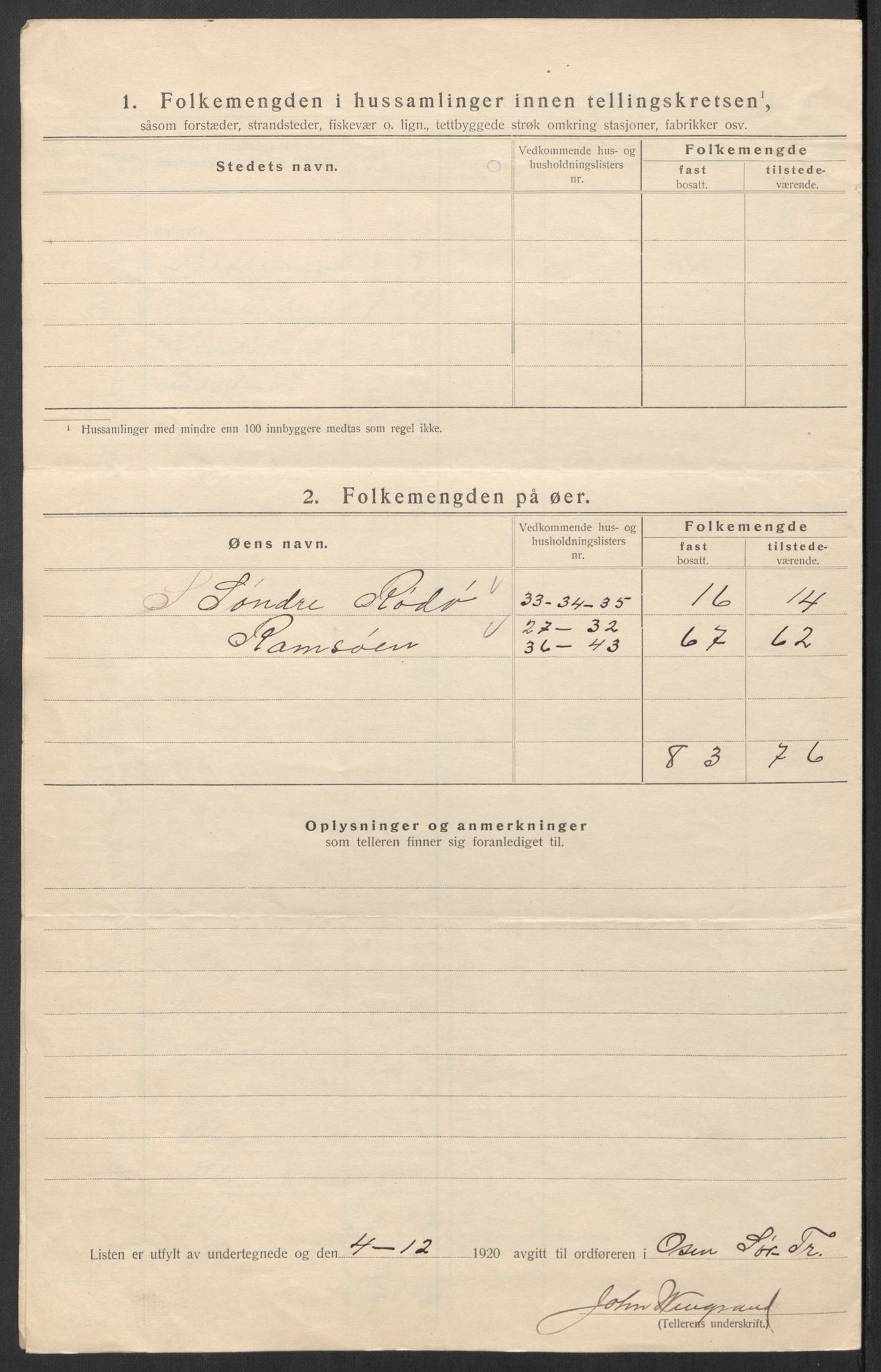 SAT, Folketelling 1920 for 1633 Osen herred, 1920, s. 18