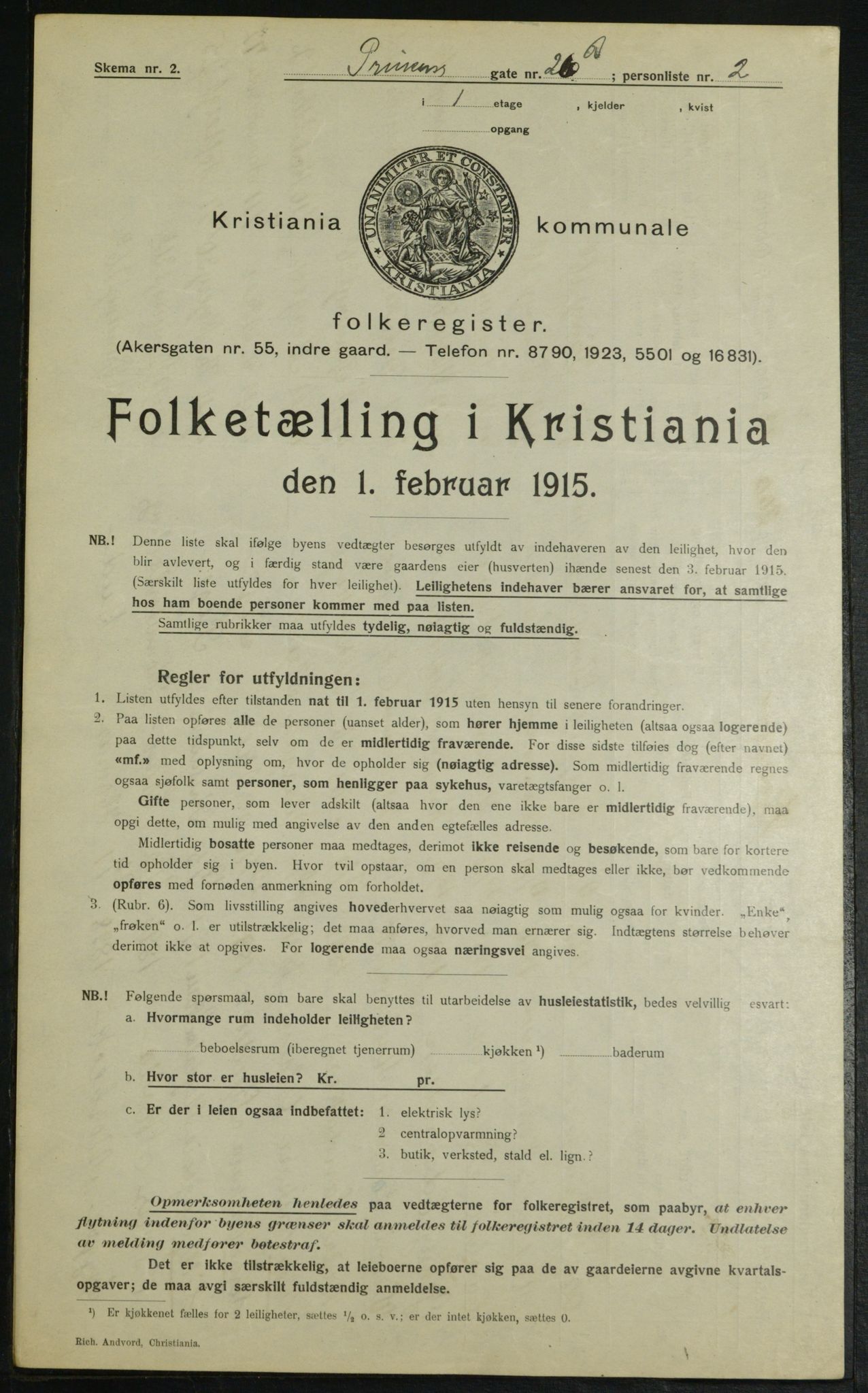 OBA, Kommunal folketelling 1.2.1915 for Kristiania, 1915, s. 81059