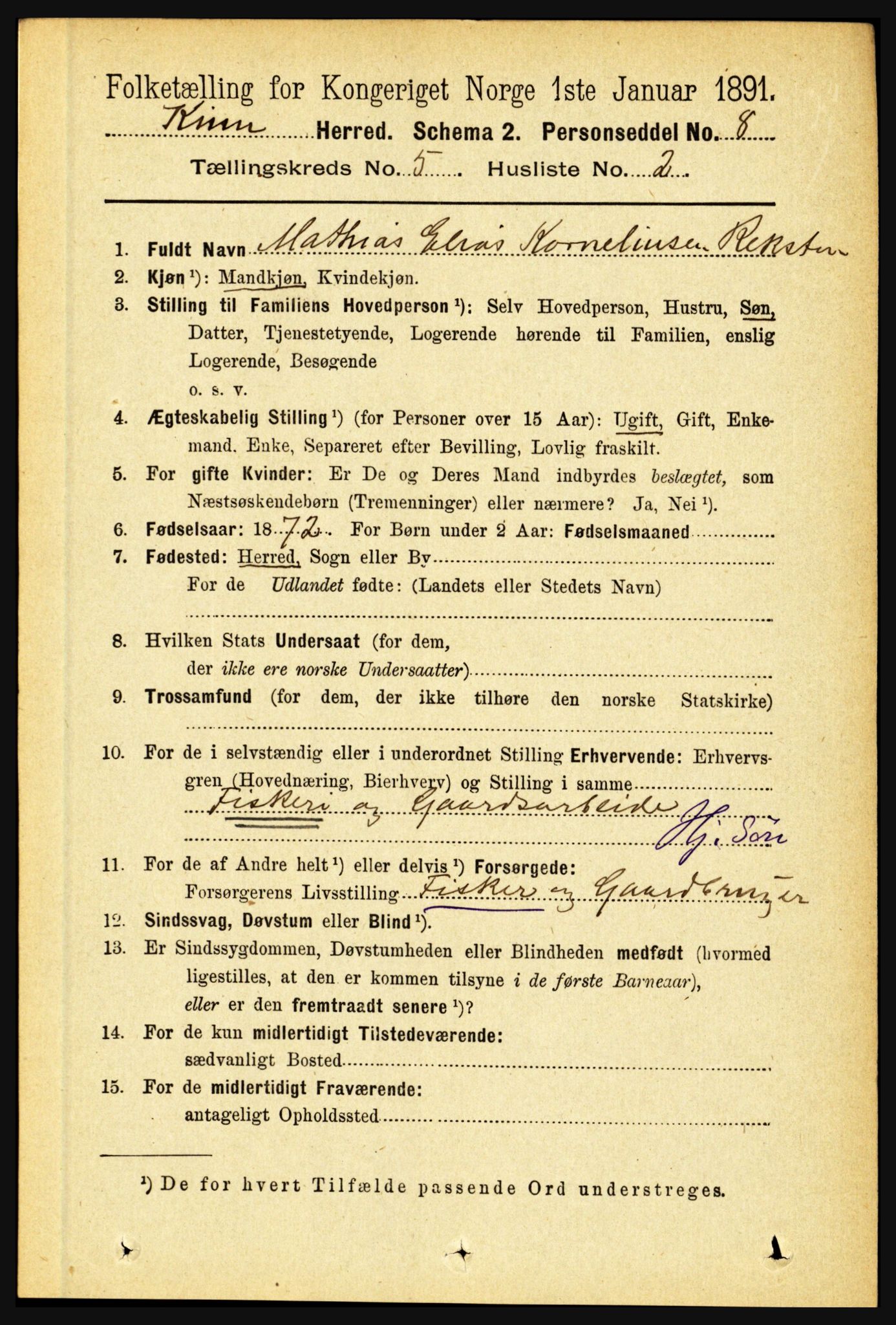 RA, Folketelling 1891 for 1437 Kinn herred, 1891, s. 1832