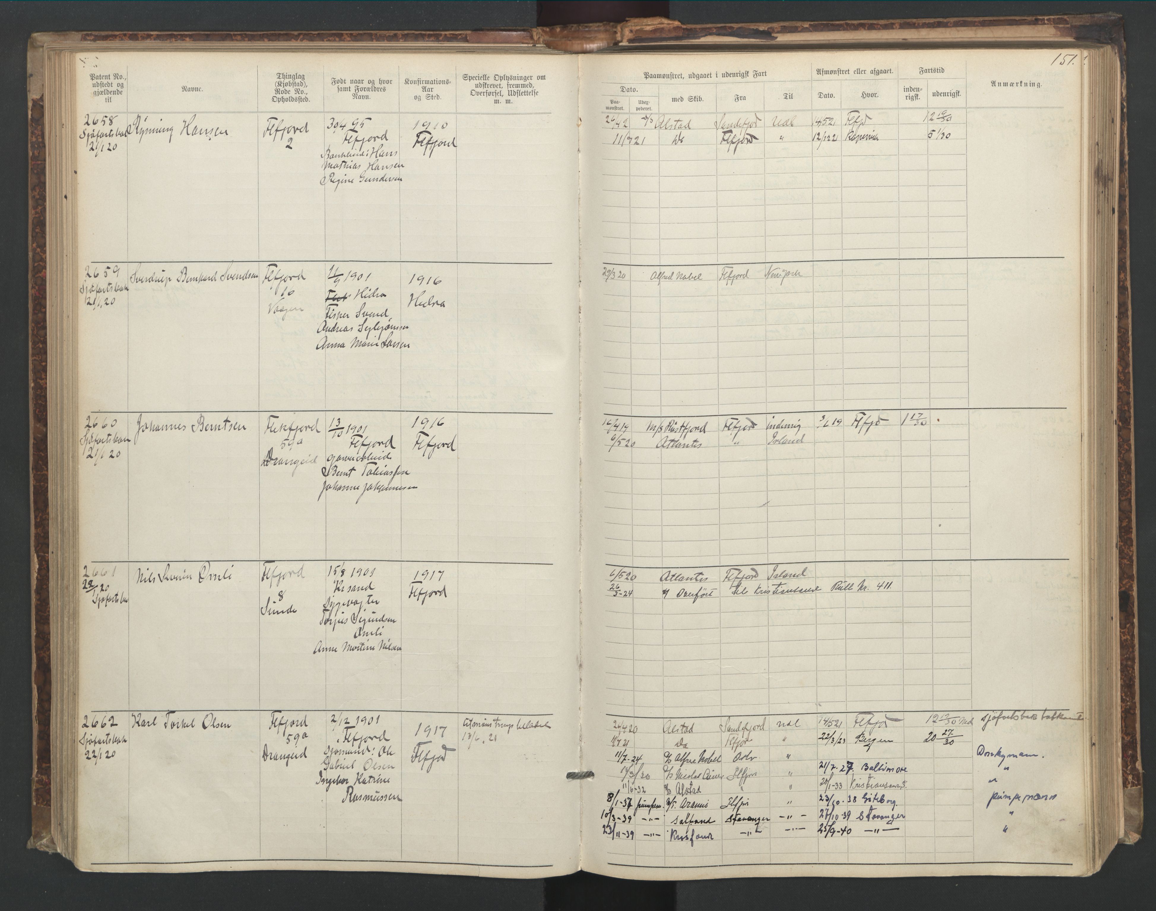 Flekkefjord mønstringskrets, AV/SAK-2031-0018/F/Fa/L0006: Annotasjonsrulle nr 1916-2964 med register, Æ-3, 1891-1948, s. 182