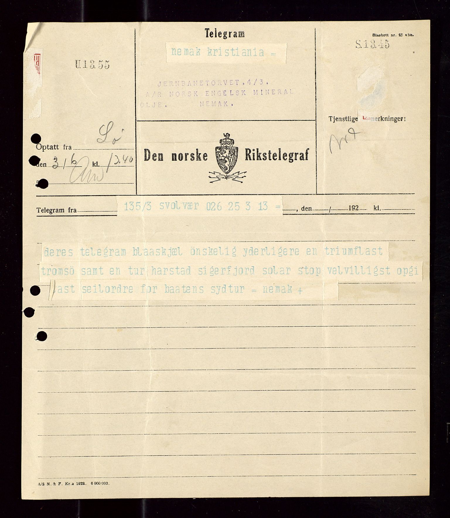Pa 1521 - A/S Norske Shell, AV/SAST-A-101915/E/Ea/Eaa/L0012: Sjefskorrespondanse, 1924, s. 652