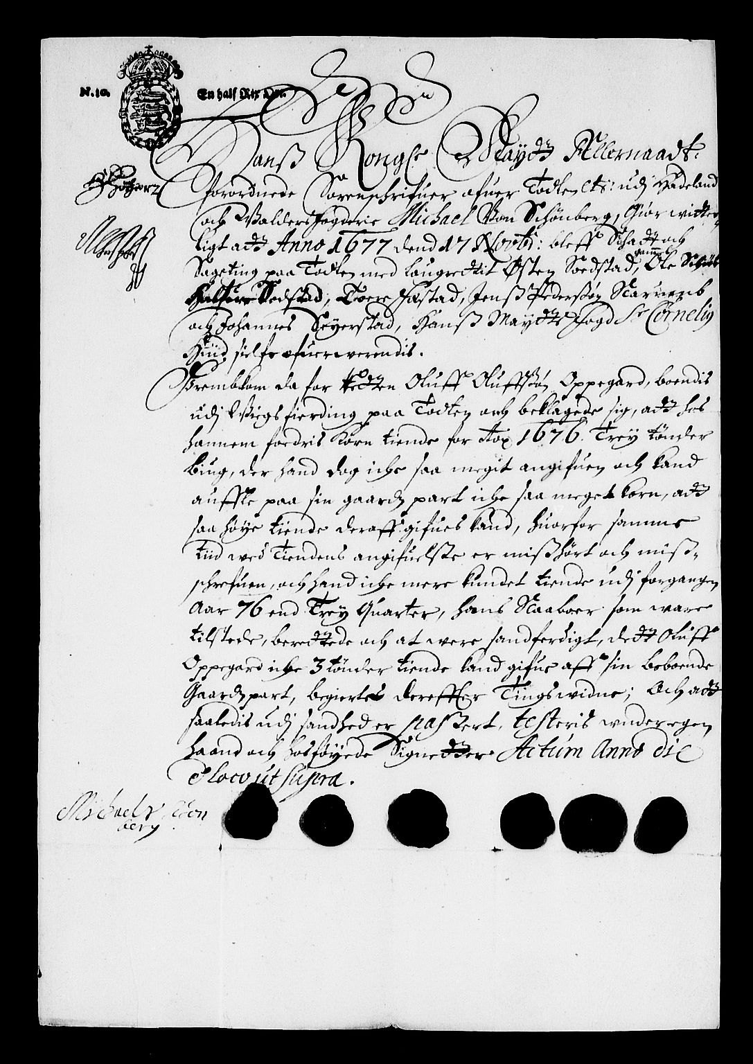 Rentekammeret inntil 1814, Reviderte regnskaper, Stiftamtstueregnskaper, Landkommissariatet på Akershus og Akershus stiftamt, AV/RA-EA-5869/R/Rb/L0133: Akershus stiftamt, 1677
