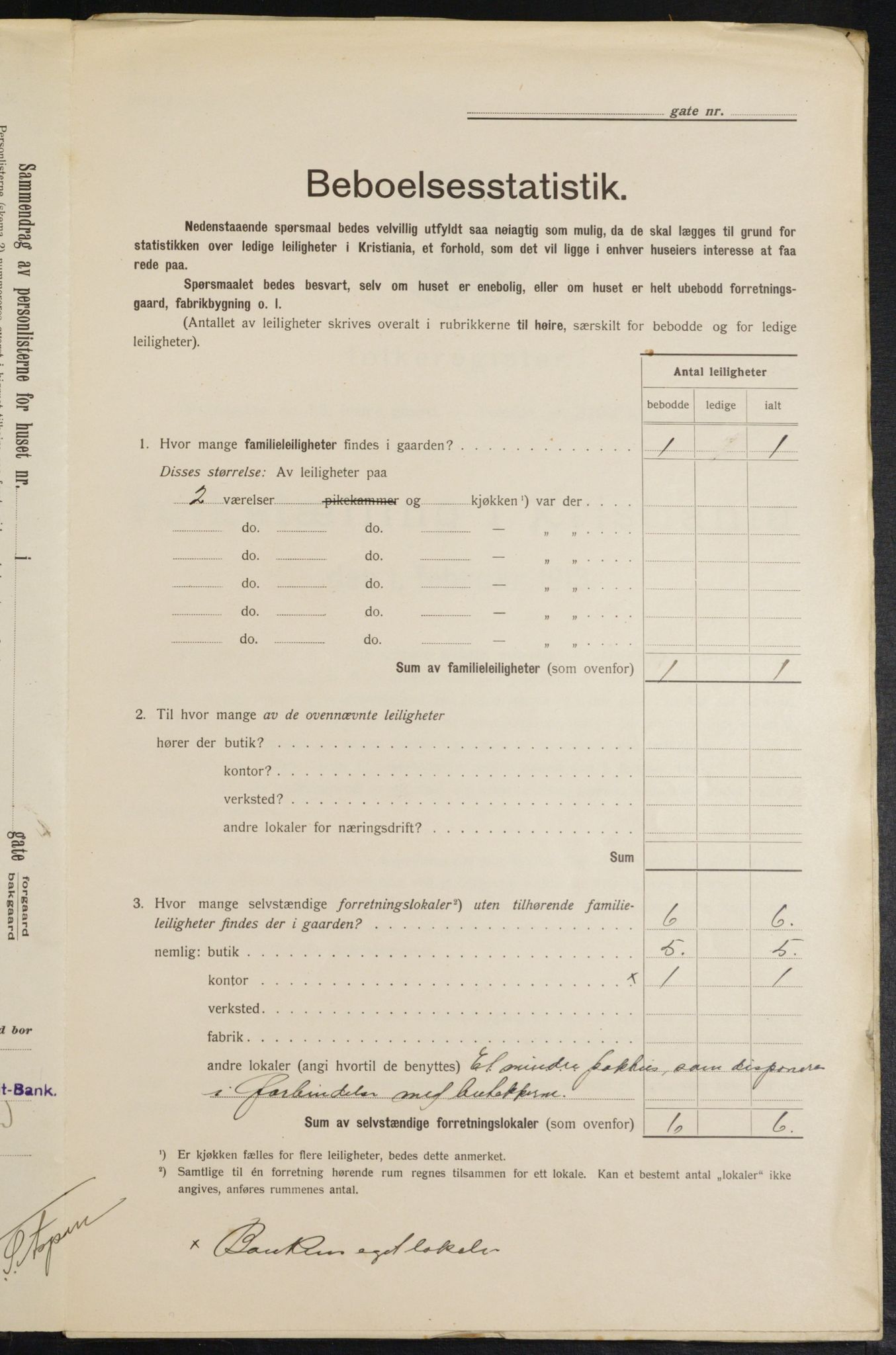 OBA, Kommunal folketelling 1.2.1913 for Kristiania, 1913, s. 113900