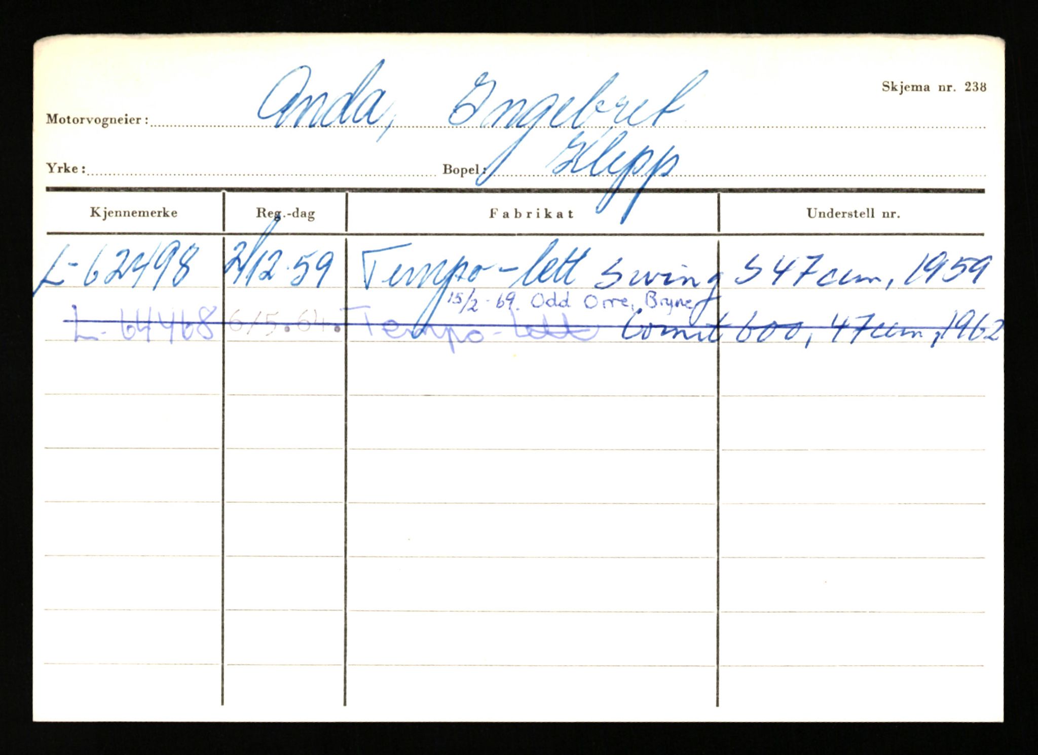 Stavanger trafikkstasjon, SAST/A-101942/0/H/L0001: Abarbanell - Askerud, 1930-1971, s. 949