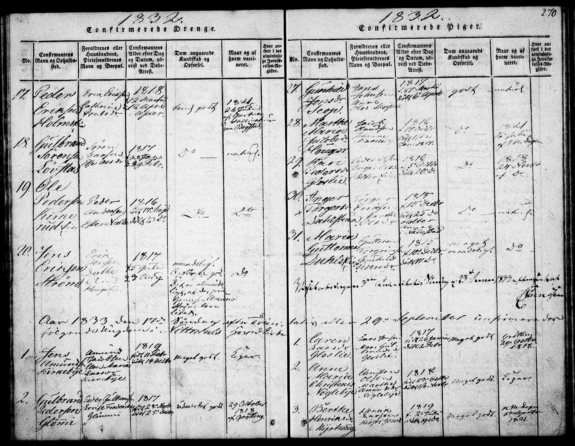 Nittedal prestekontor Kirkebøker, SAO/A-10365a/F/Fa/L0003: Ministerialbok nr. I 3, 1814-1836, s. 270