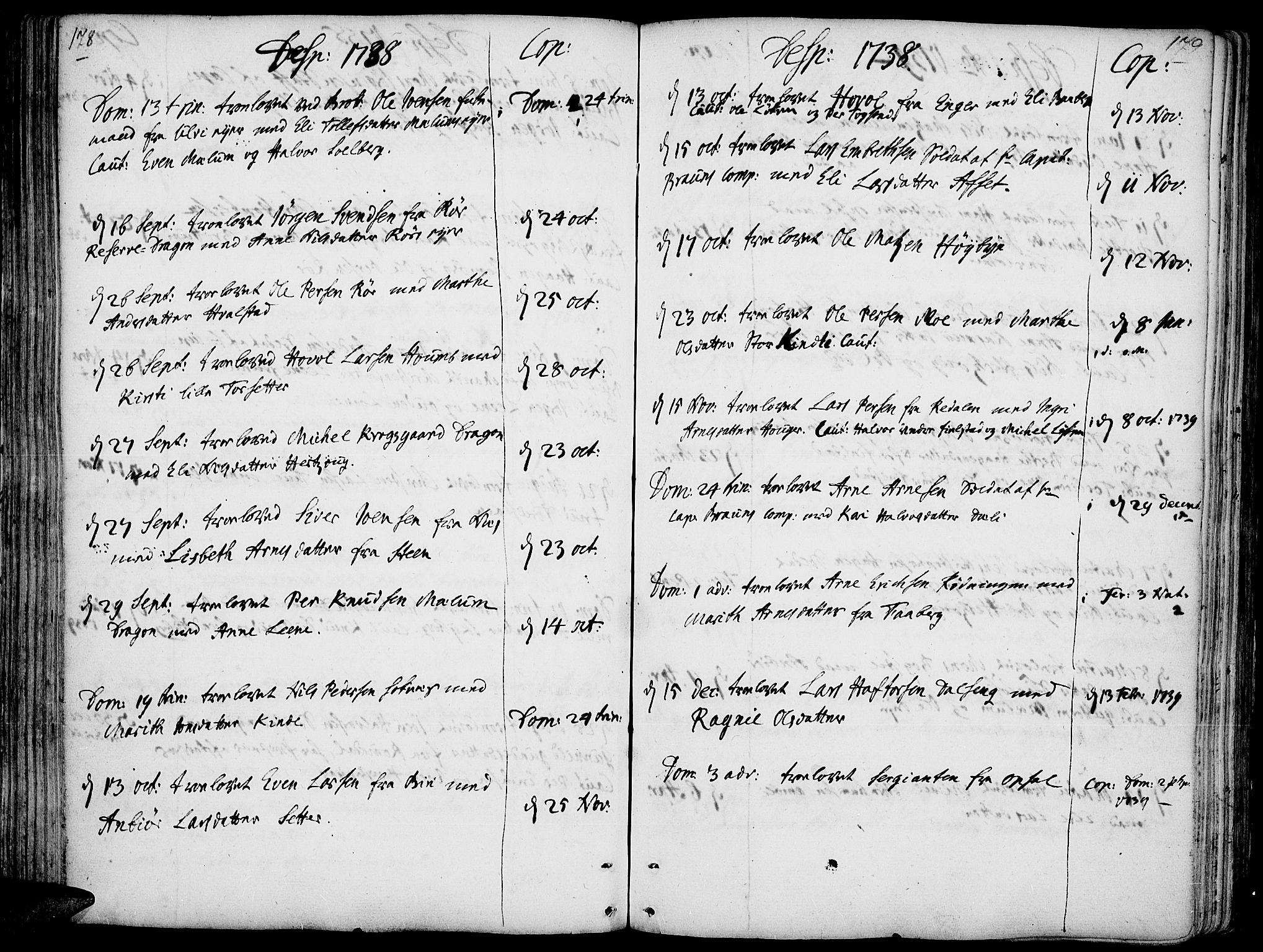 Ringsaker prestekontor, AV/SAH-PREST-014/K/Ka/L0001: Ministerialbok nr. 1, 1734-1746, s. 178-179