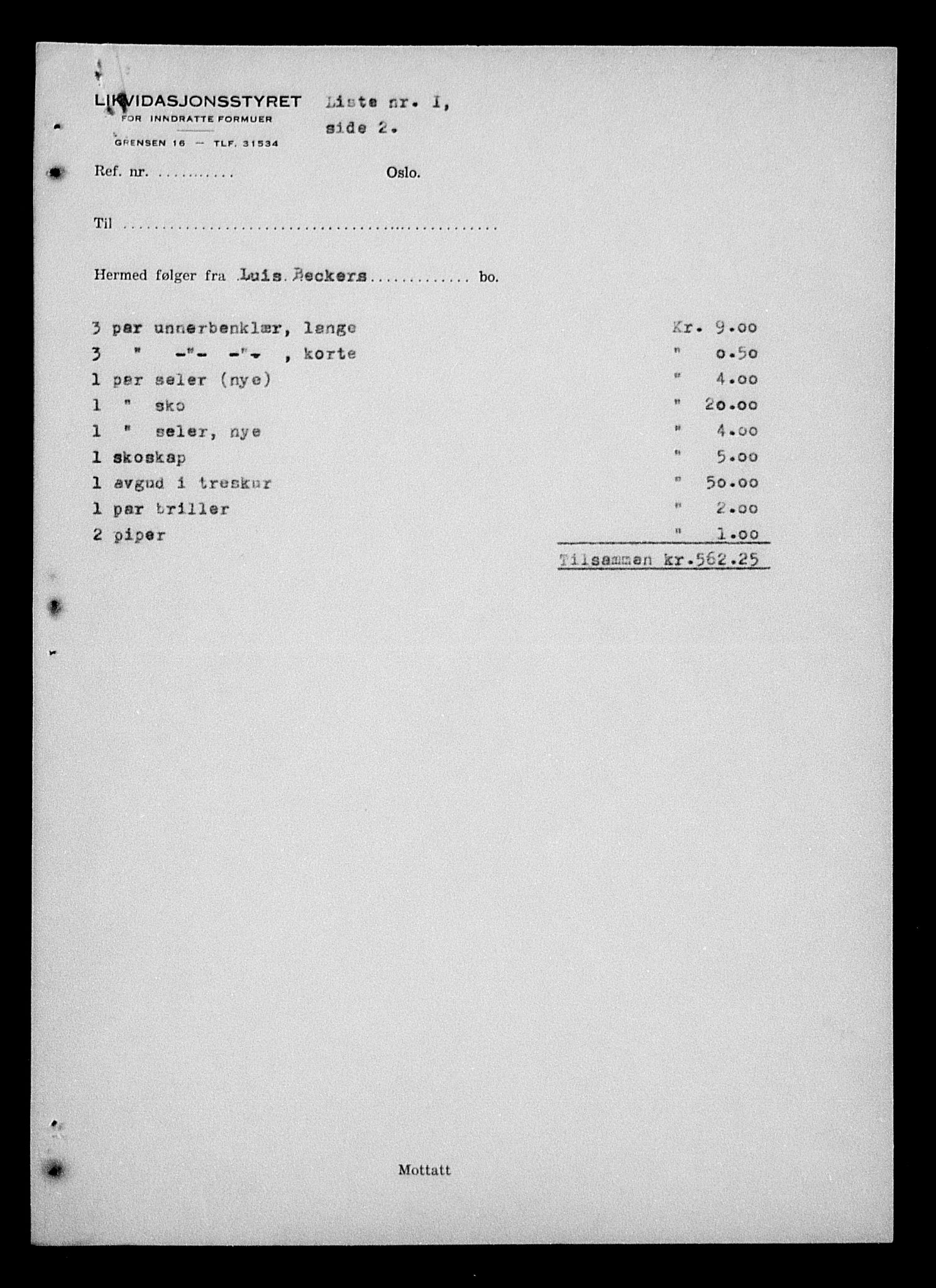 Justisdepartementet, Tilbakeføringskontoret for inndratte formuer, AV/RA-S-1564/H/Hc/Hcd/L0990: --, 1945-1947, s. 563