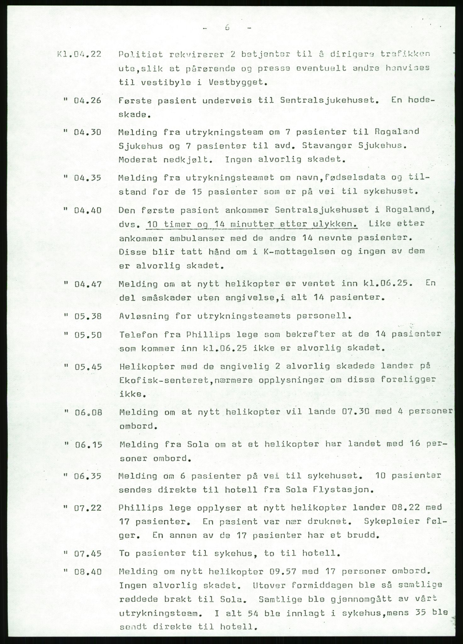 Justisdepartementet, Granskningskommisjonen ved Alexander Kielland-ulykken 27.3.1980, AV/RA-S-1165/D/L0017: P Hjelpefartøy (Doku.liste + P1-P6 av 6)/Q Hovedredningssentralen (Q0-Q27 av 27), 1980-1981, s. 322