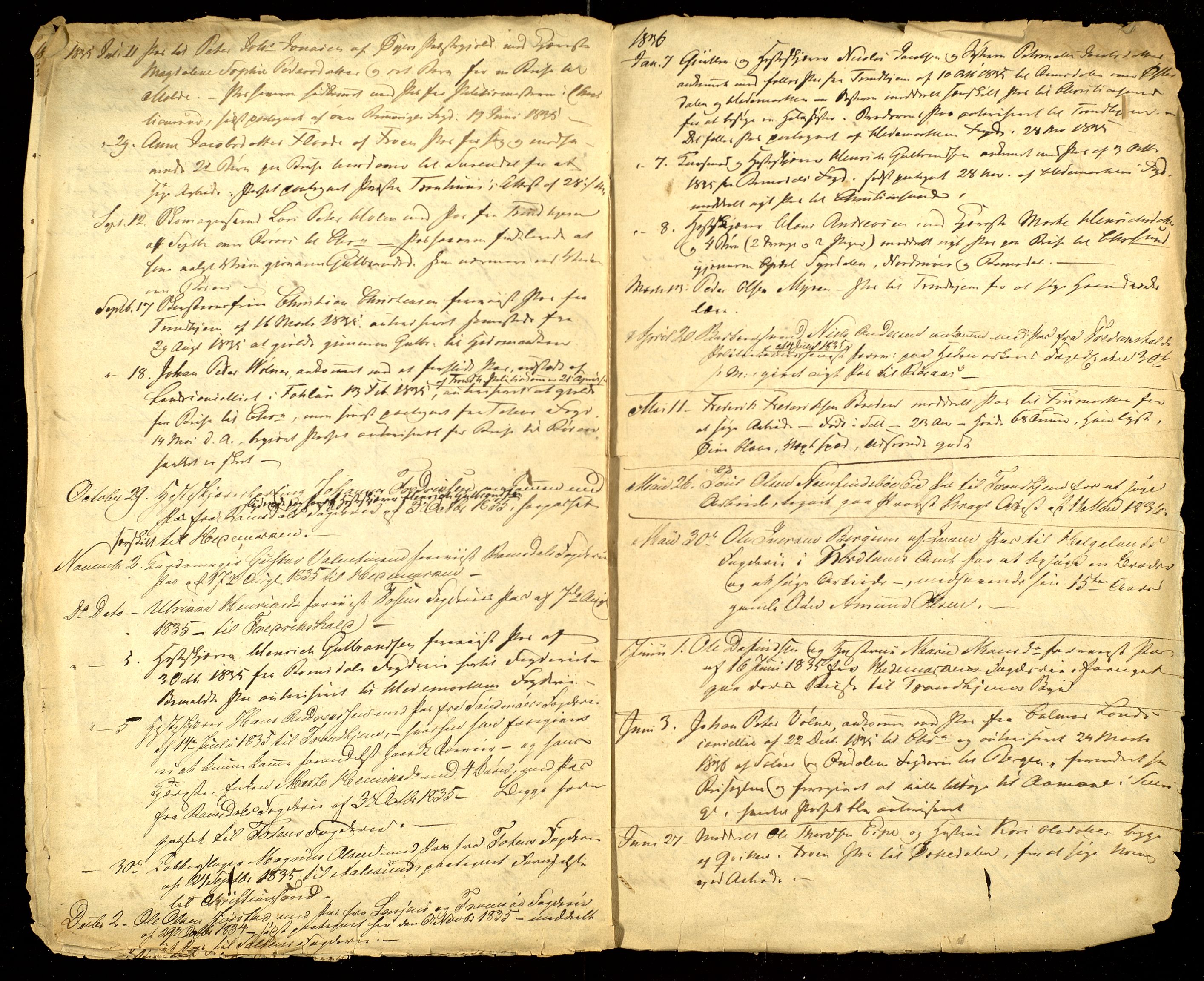 Gudbrandsdalen fogderi, AV/SAH-FOGDO-002/L/La/L0001: Passjournal, 1833-1837