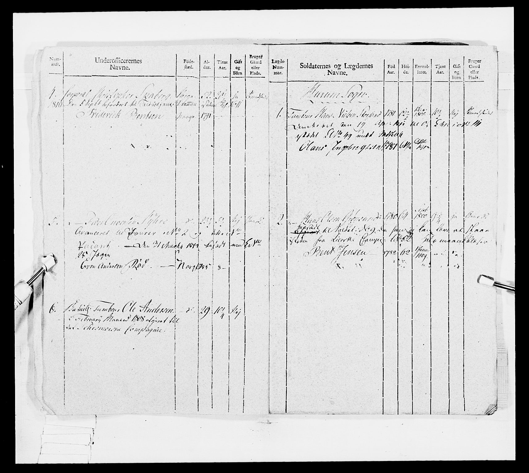 Generalitets- og kommissariatskollegiet, Det kongelige norske kommissariatskollegium, AV/RA-EA-5420/E/Eh/L0033: Nordafjelske gevorbne infanteriregiment, 1810, s. 486