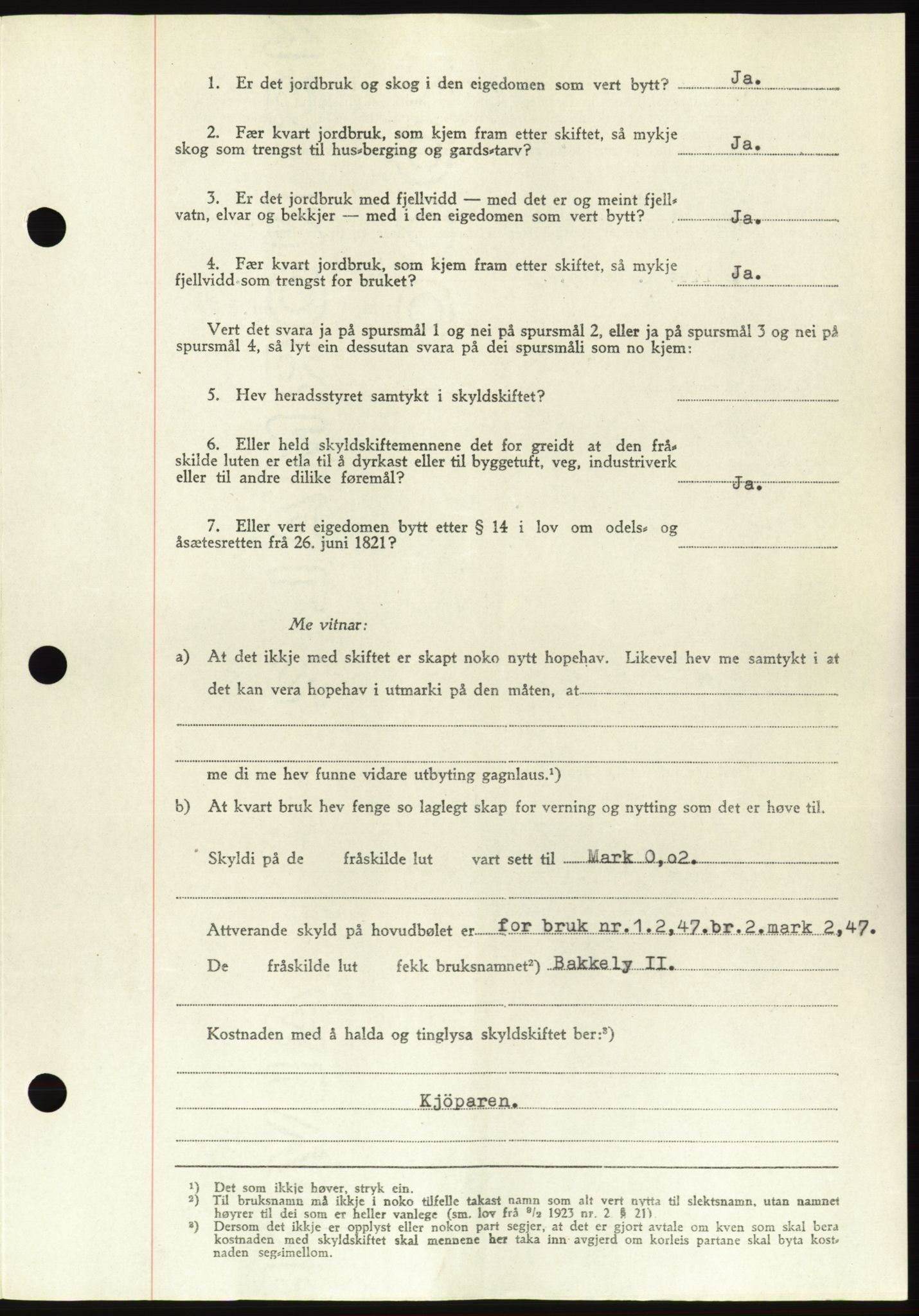 Søre Sunnmøre sorenskriveri, AV/SAT-A-4122/1/2/2C/L0082: Pantebok nr. 8A, 1948-1948, Dagboknr: 457/1948