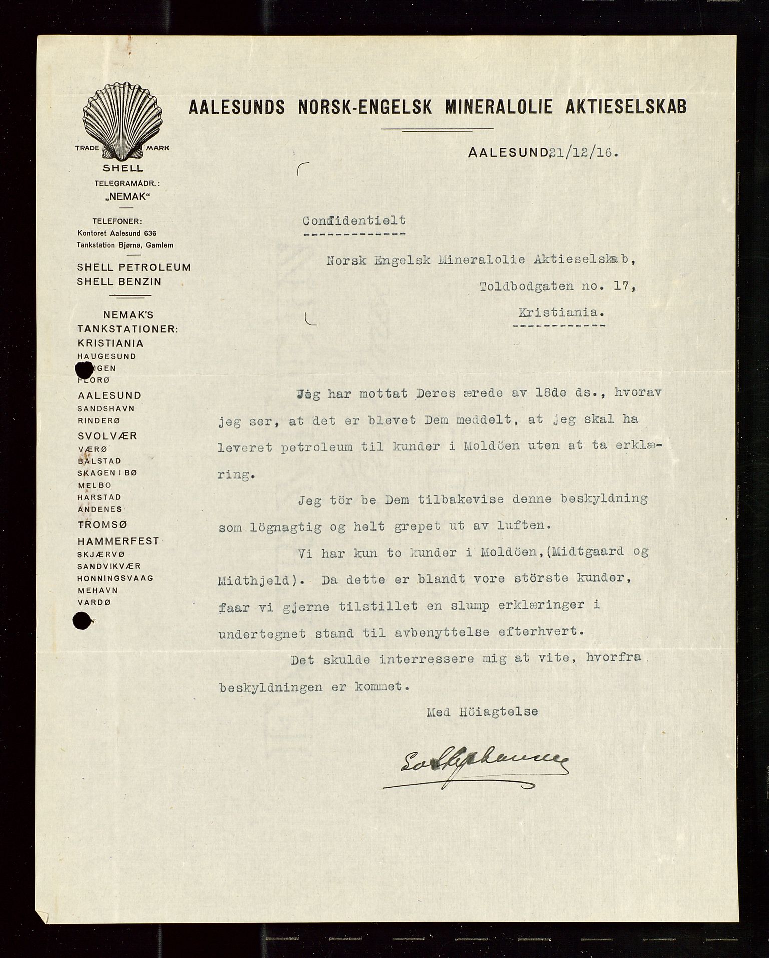 Pa 1521 - A/S Norske Shell, AV/SAST-A-101915/E/Ea/Eaa/L0019: Sjefskorrespondanse, 1917, s. 382