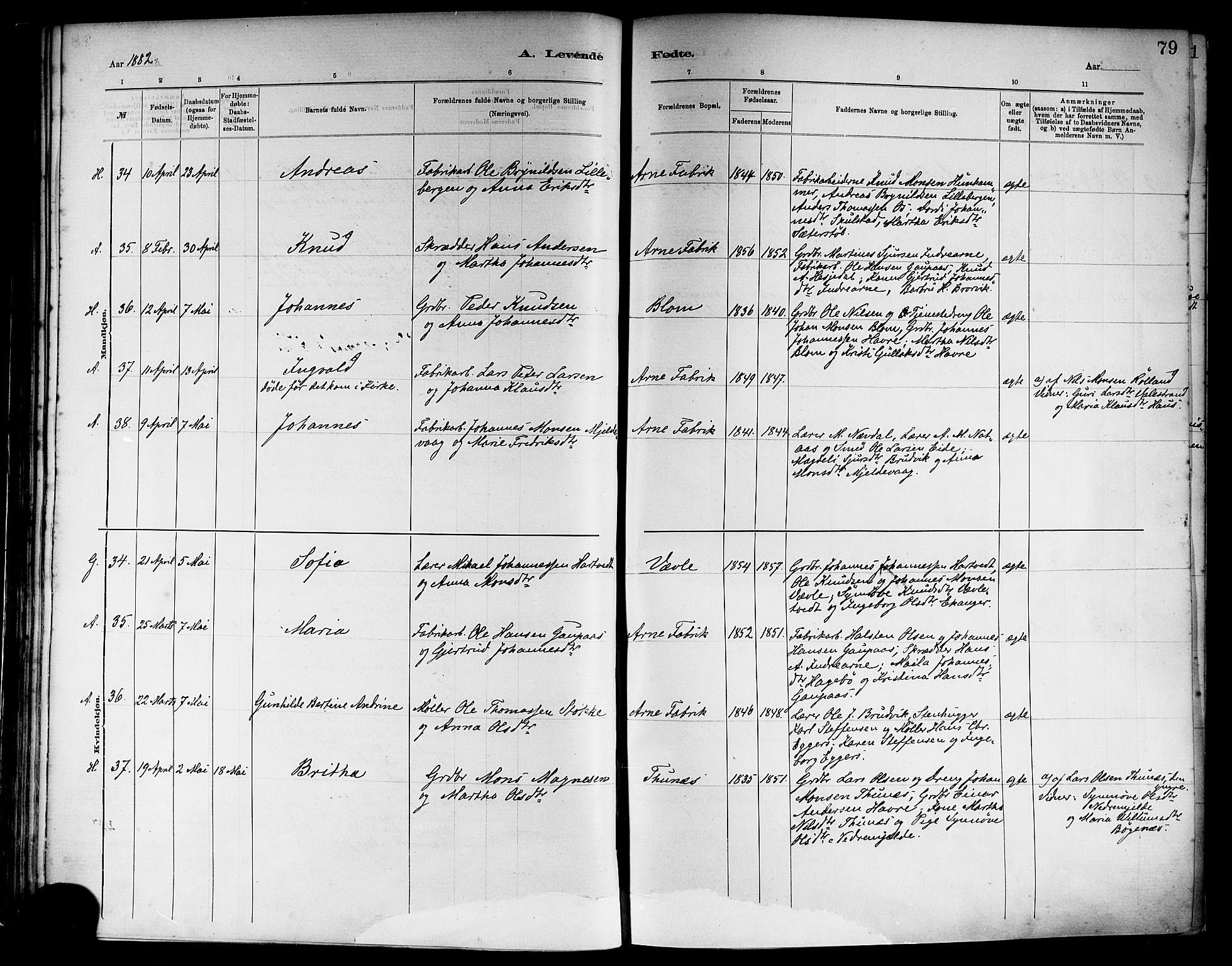 Haus sokneprestembete, SAB/A-75601/H/Haa: Ministerialbok nr. A 19I, 1878-1886, s. 79