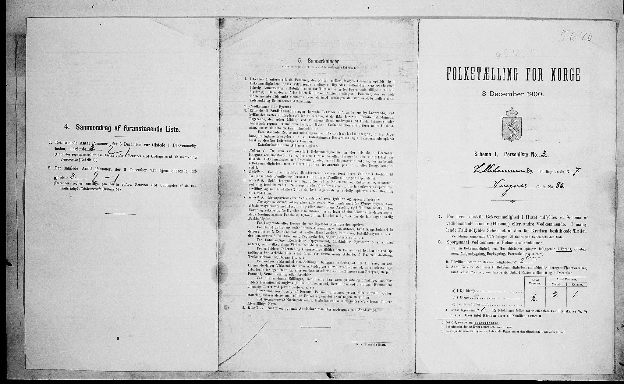 SAH, Folketelling 1900 for 0501 Lillehammer kjøpstad, 1900, s. 1872