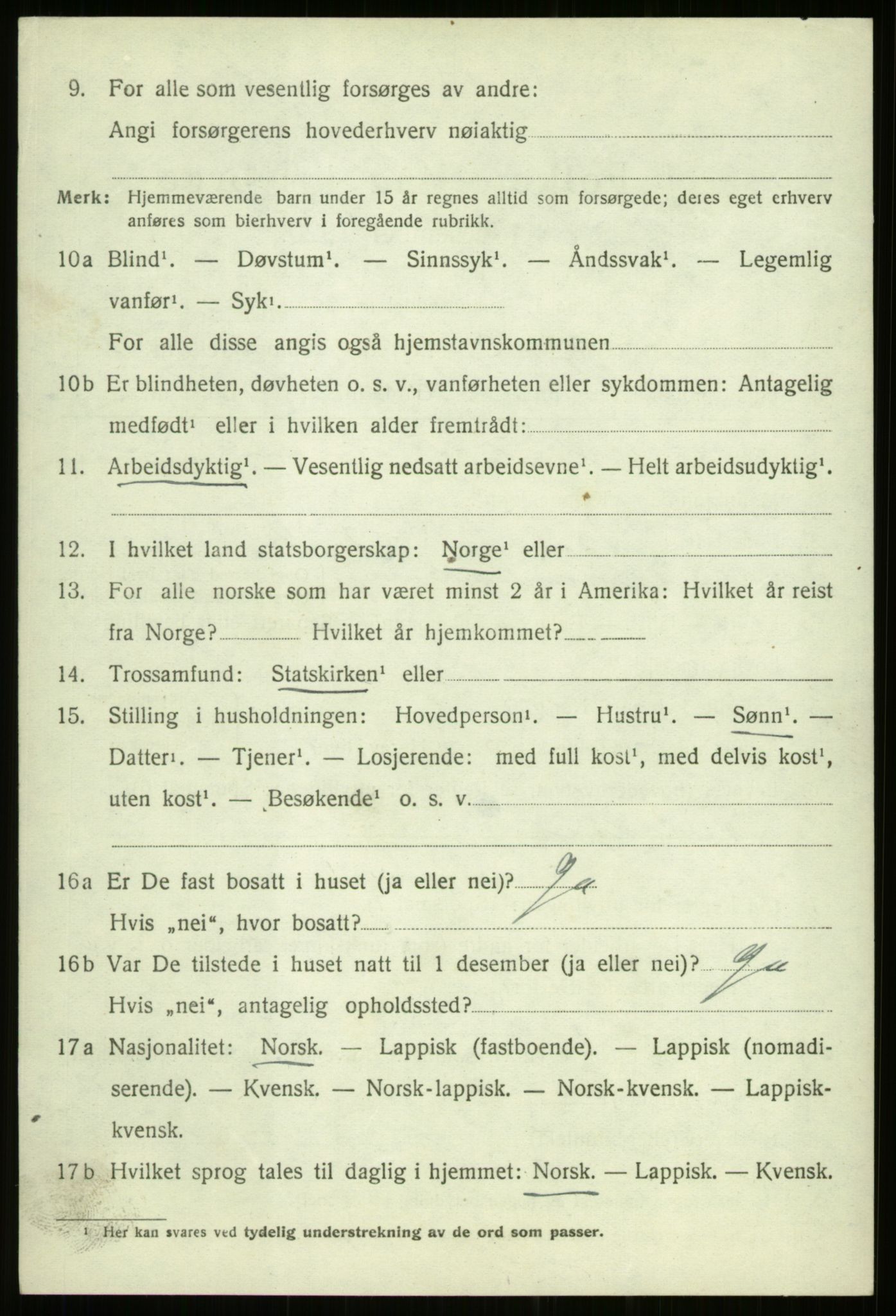 SATØ, Folketelling 1920 for 1911 Kvæfjord herred, 1920, s. 3710