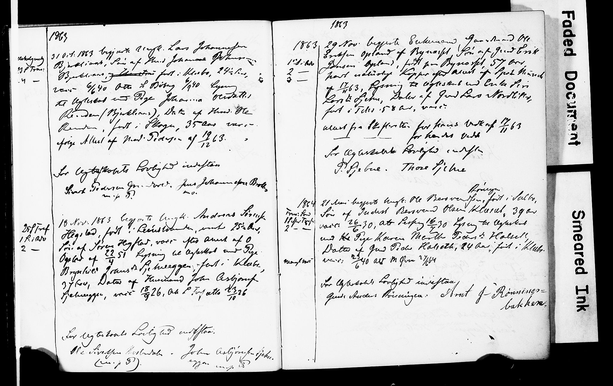 Ministerialprotokoller, klokkerbøker og fødselsregistre - Sør-Trøndelag, AV/SAT-A-1456/618/L0445: Lysningsprotokoll nr. 618A08, 1863-1898