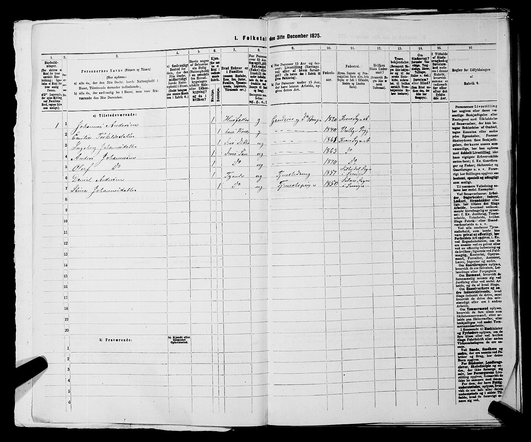 RA, Folketelling 1875 for 0214P Ås prestegjeld, 1875, s. 505