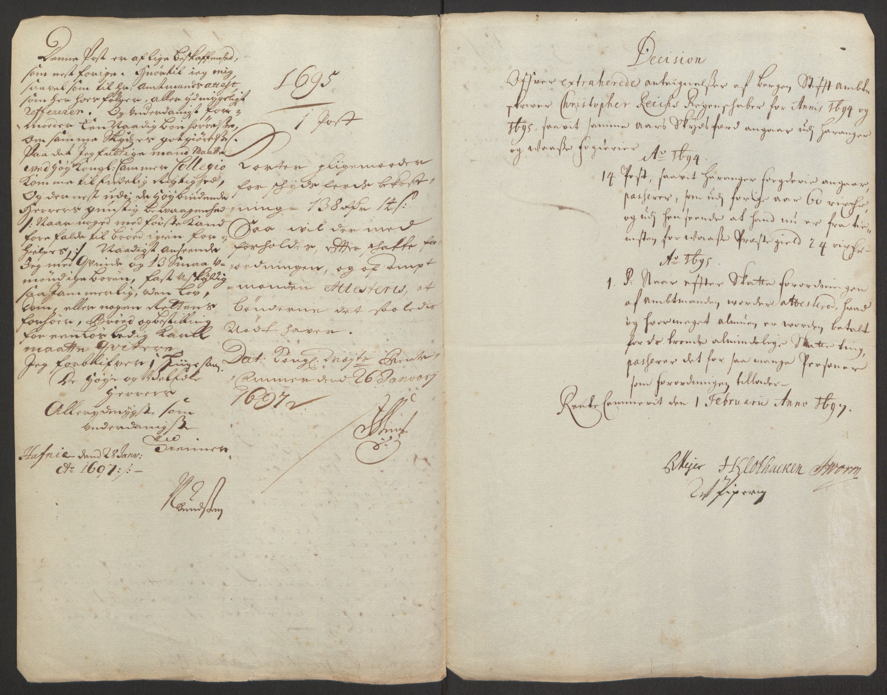 Rentekammeret inntil 1814, Reviderte regnskaper, Fogderegnskap, AV/RA-EA-4092/R48/L2976: Fogderegnskap Sunnhordland og Hardanger, 1695-1696, s. 221