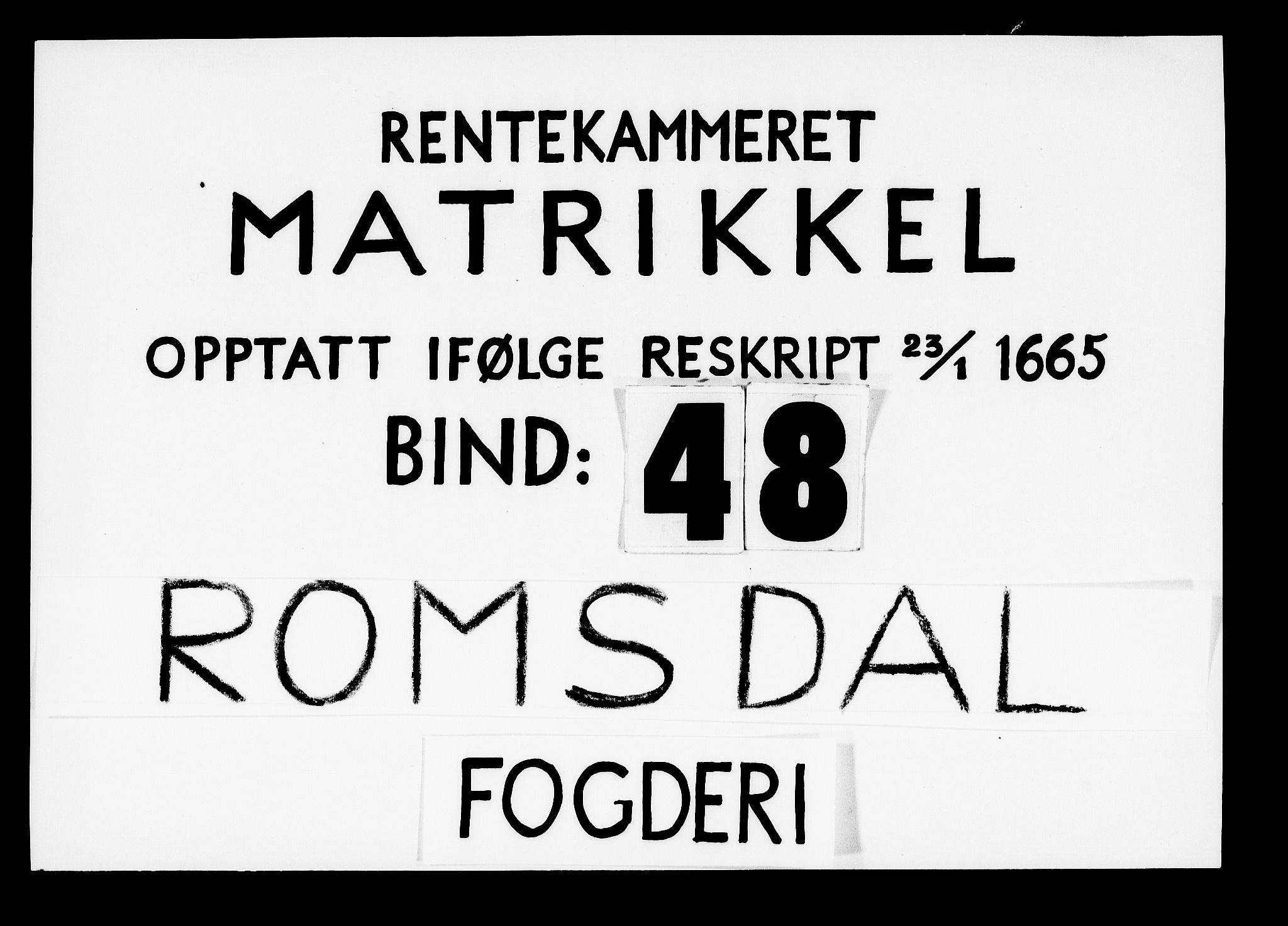 Rentekammeret inntil 1814, Realistisk ordnet avdeling, RA/EA-4070/N/Nb/Nba/L0048: Romsdal fogderi, 1669