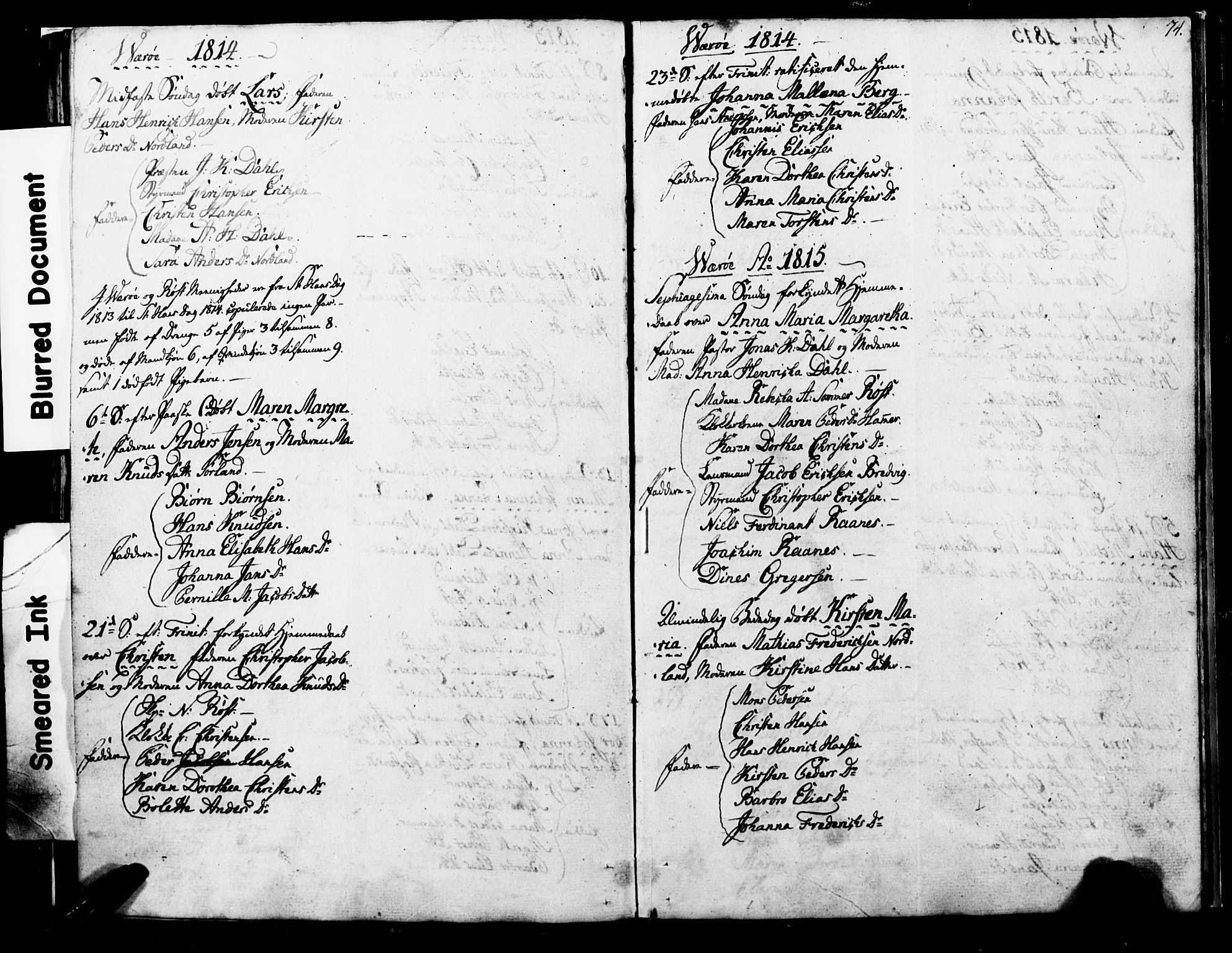 Ministerialprotokoller, klokkerbøker og fødselsregistre - Nordland, AV/SAT-A-1459/807/L0119: Ministerialbok nr. 807A02, 1800-1821, s. 74