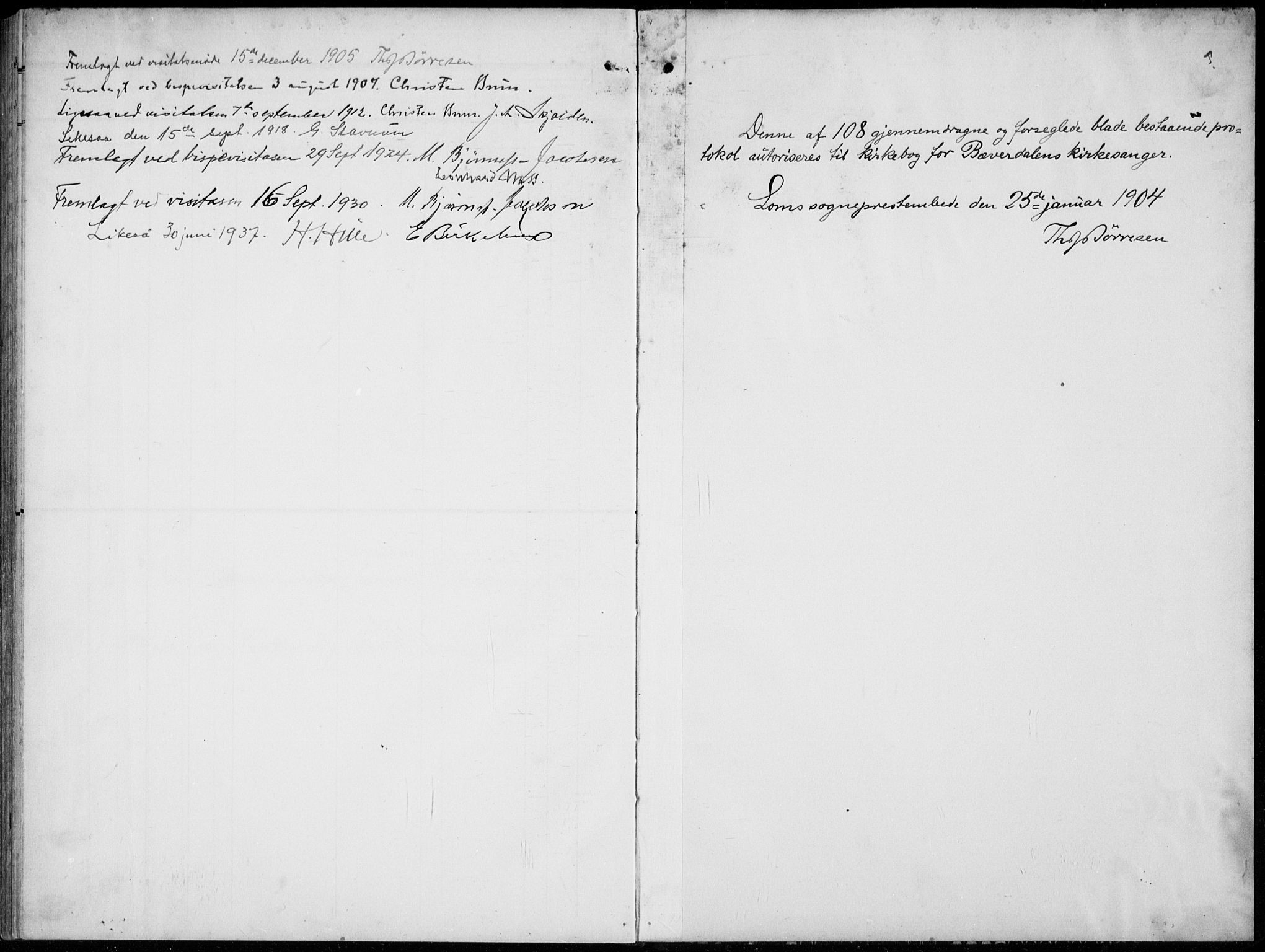 Lom prestekontor, AV/SAH-PREST-070/L/L0007: Klokkerbok nr. 7, 1904-1938